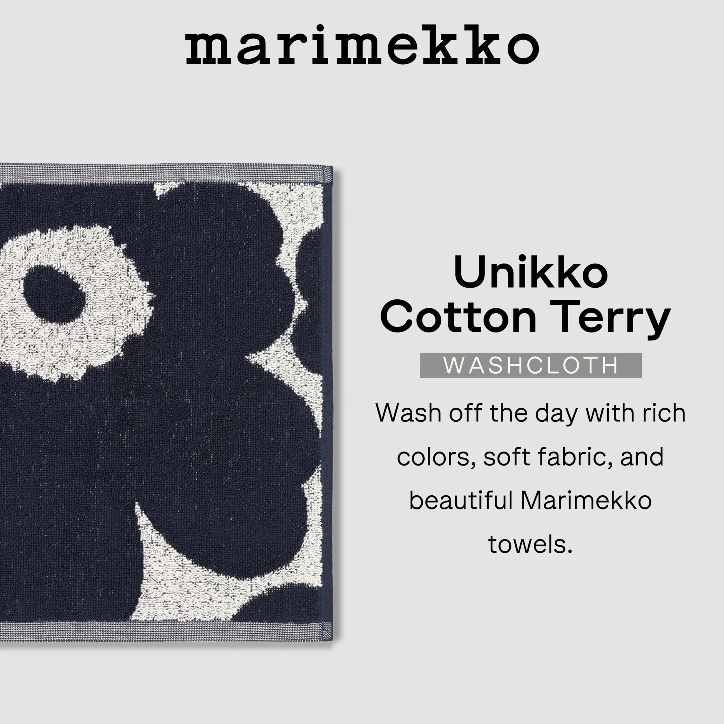 Marimekko Unikko Bawełniana ściereczka frotte 30 cm x 30 cm czerwona