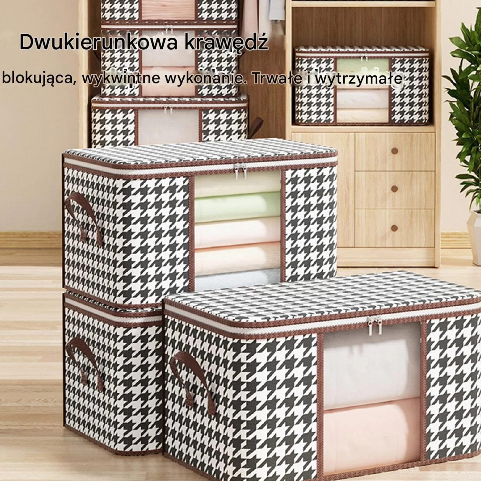 Torby do przechowywania ubra?, du?e pud?a do przechowywania, pude?ka do pakowania w ruchu, przechowywanie grubych tkanin, przezroczyste okienko o du?ej pojemno?ci na ubrania, ko?dry, koce, po?ciel