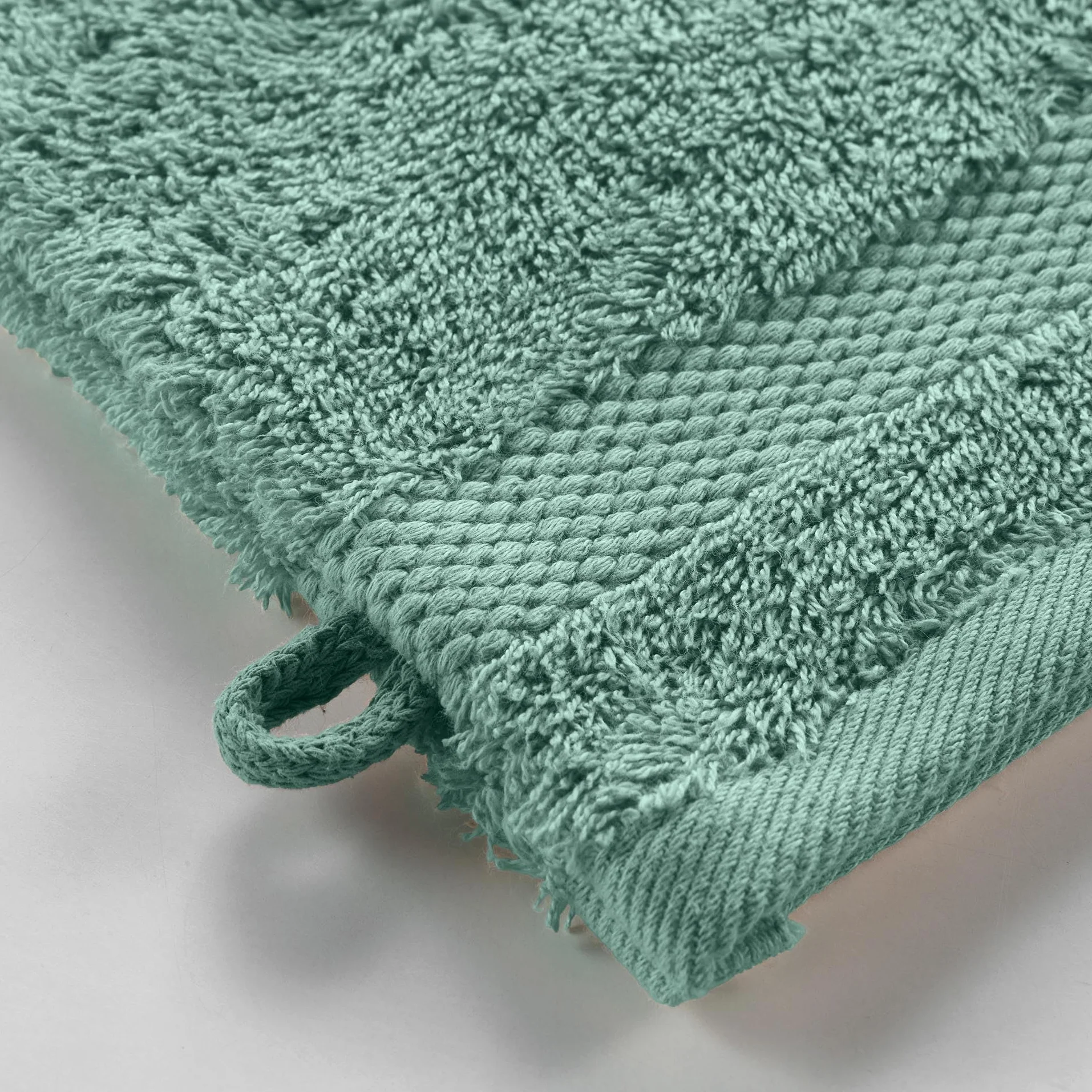 Rękawice toaletowe Elegance Celadon 15x21 cm 100% bawełna gładka