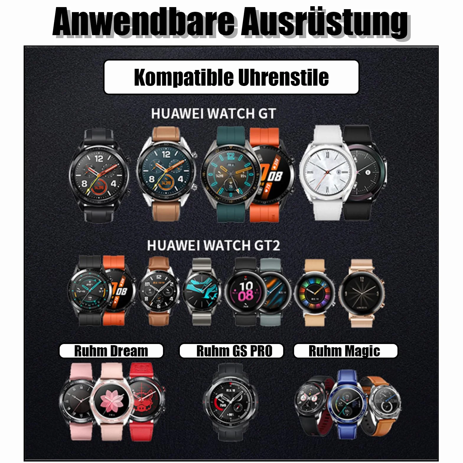 Powice Bezprzewodowa ładowarka do Huawei Watch, indukcyjna stacja ładująca 5 W, stacja ładująca do Huawei, bezprzewodowa ładowarka do HuaweiGT2/GTSports/Vitality/Fashion/GT2E/ECG/Dream/HonorMagic2