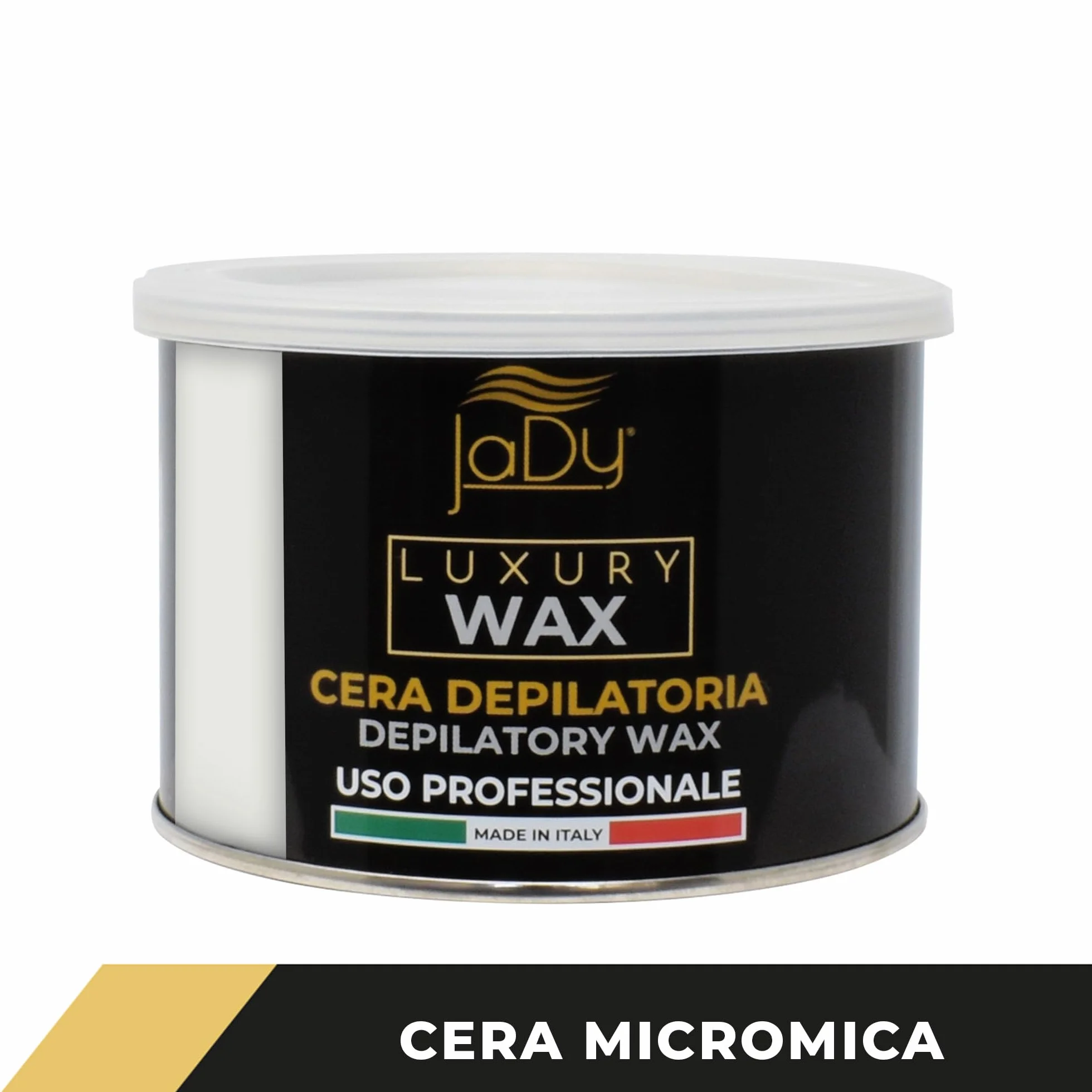 JaDy - Mikrokromowy wosk do depilacji, do użytku profesjonalnego, przyjazny dla skóry wrażliwej, wyprodukowany we Włoszech, 400 ml gorącego wosku, biały, (1)
