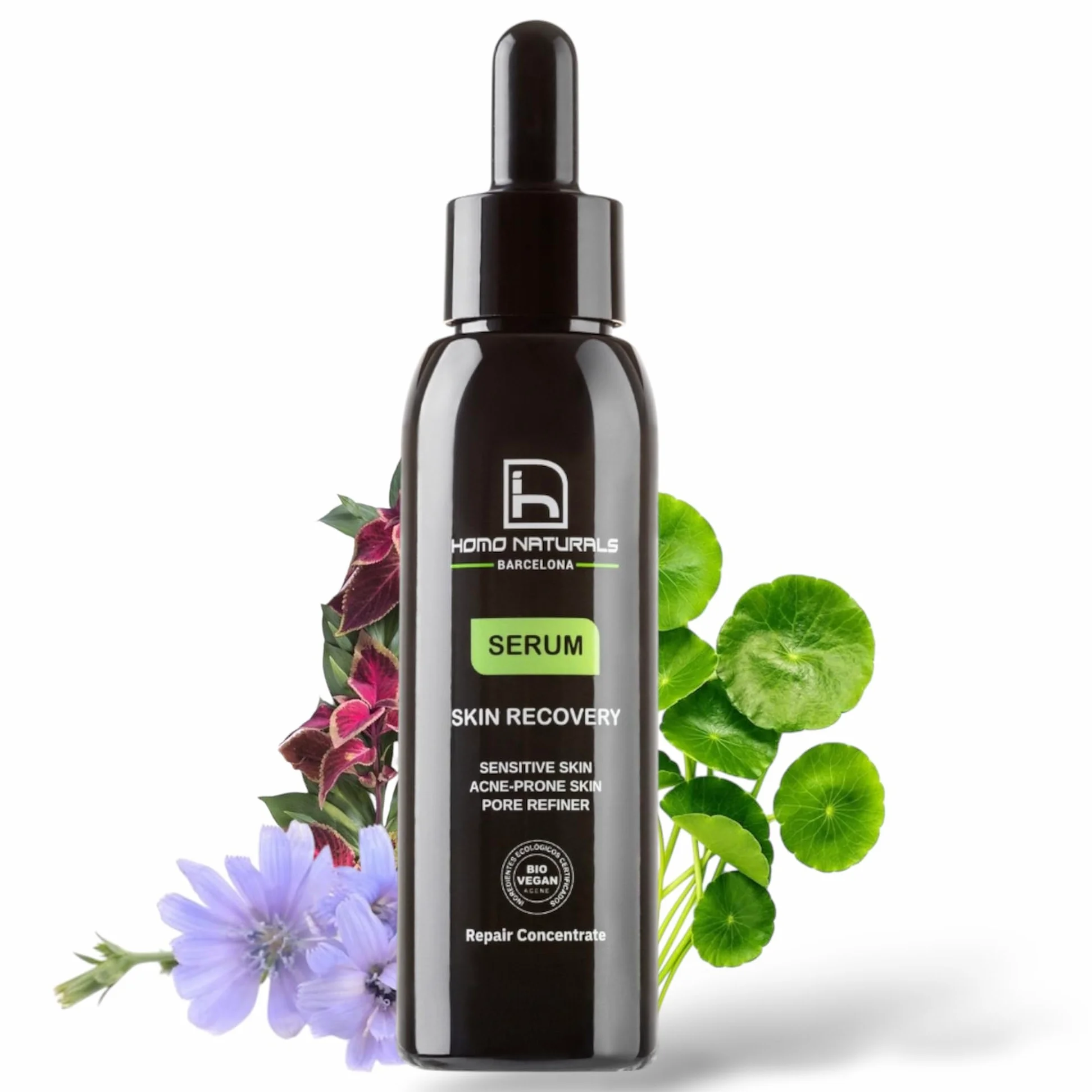 Homo Naturals serum do twarzy dla mężczyzn, przeciwstarzeniowe, do skóry wrażliwej, z kwasem hialuronowym, krem do twarzy przeciw trądzikowi, dla mężczyzn, przeciw starzeniu się i trądzikowi,