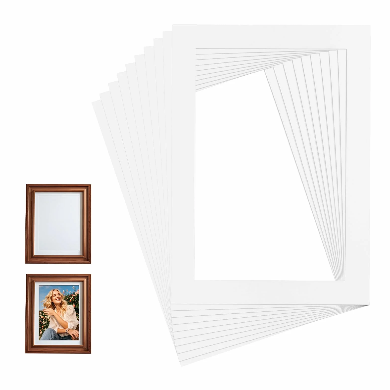 Passe-partout biały karton A4 20,5x29,5 cm 10 sztuk ramki na zdjęcia