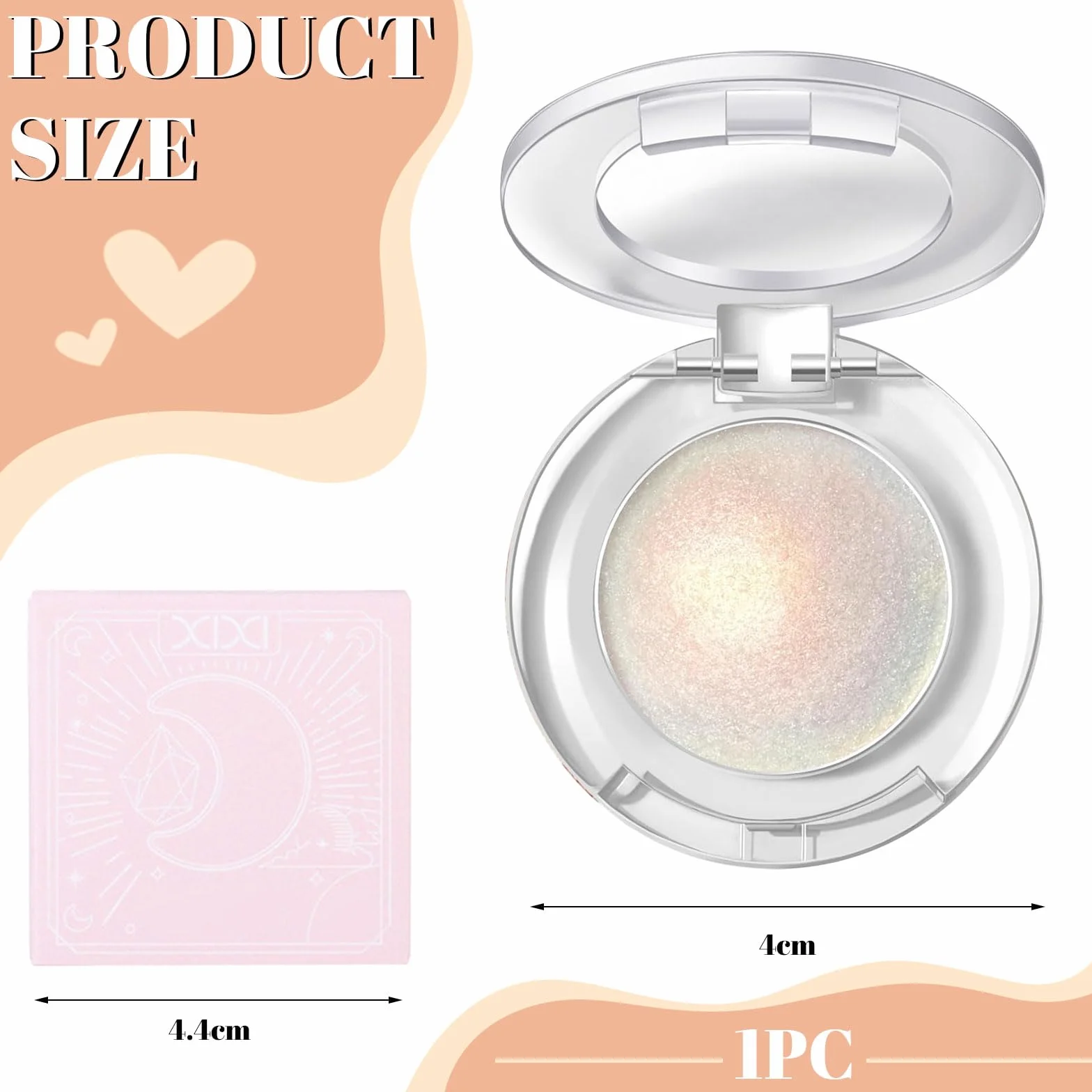 holograficzny Duochromatyczny błyszczący cień do powiek, paleta cieni do powiek, błyszcząca paleta cieni do powiek, błyszczący rozświetlacz do wewnętrznego kącika oczu, opalizujący paleta