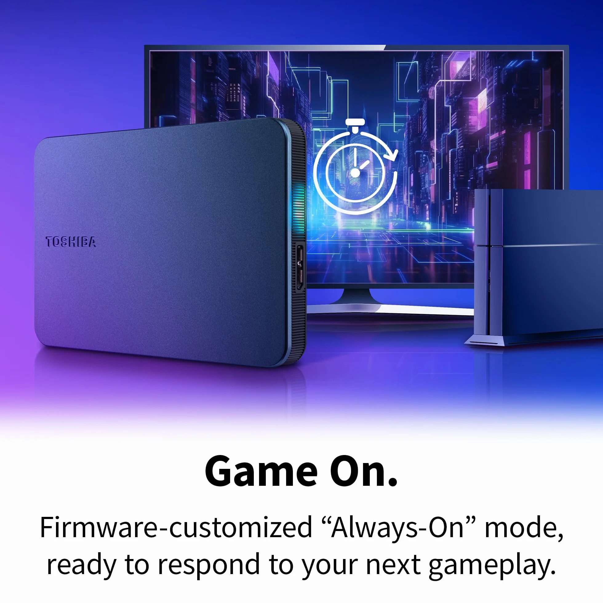 Toshiba Canvio Gaming przenośny zewnętrzny dysk twardy 4 TB, USB 3.2, do Play Station i Xbox, czarny (HDTX240EK3CA)