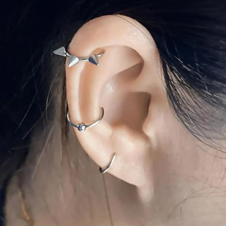 Pierścień do ust 3 sztuk zestaw do przekłuwania nosa obręcz Tragus Piercing wargi Piercing dolny warga przegrody nosowej Unisex kolczyk, kolczyk do nosa, Stal nierdzewna