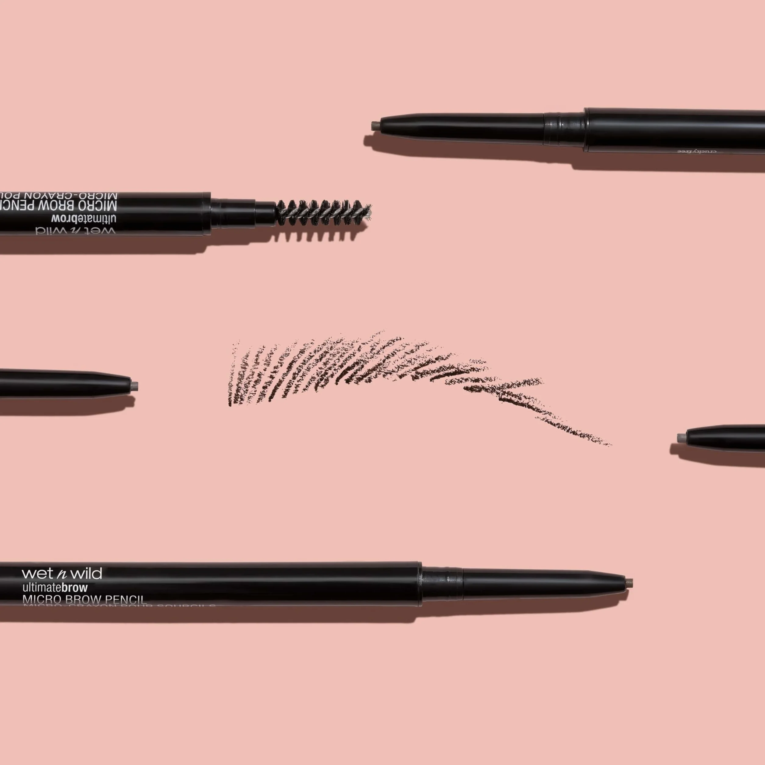 Wet n Wild Ultimate Brow Retractable Pencil, OłówekDoBrwi z TrójkątnymSzczytemOłówka i WbudowanymSzczoteczka do Ostrzenia, Szczotkowania i Mieszania Brwi, Ultra-Nasycony Odcień Średniego Brązu