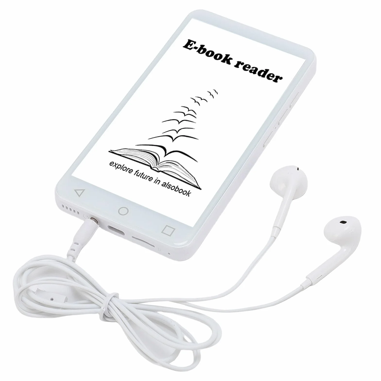 Czytnik Ebooków z Ekranem Dotykowym, Wyświetlacz 5 Cali 480x854, Wi -Fi, 2GB 16 GB Pamięci, Regulowany Rozmiar Czcionki, System Operacyjny 5.1 z Słuchawkami
