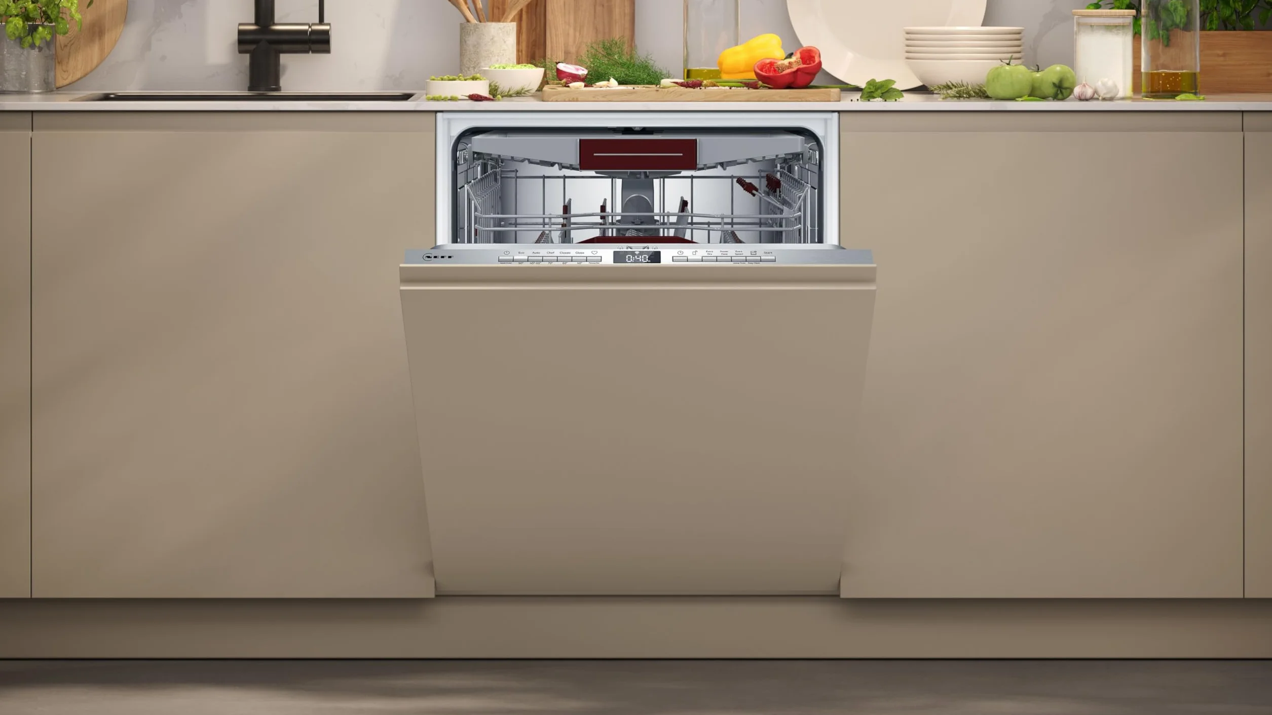 Neff S255ECX15E inteligentna zmywarka XXL 60 cm w pełni zintegrowana
