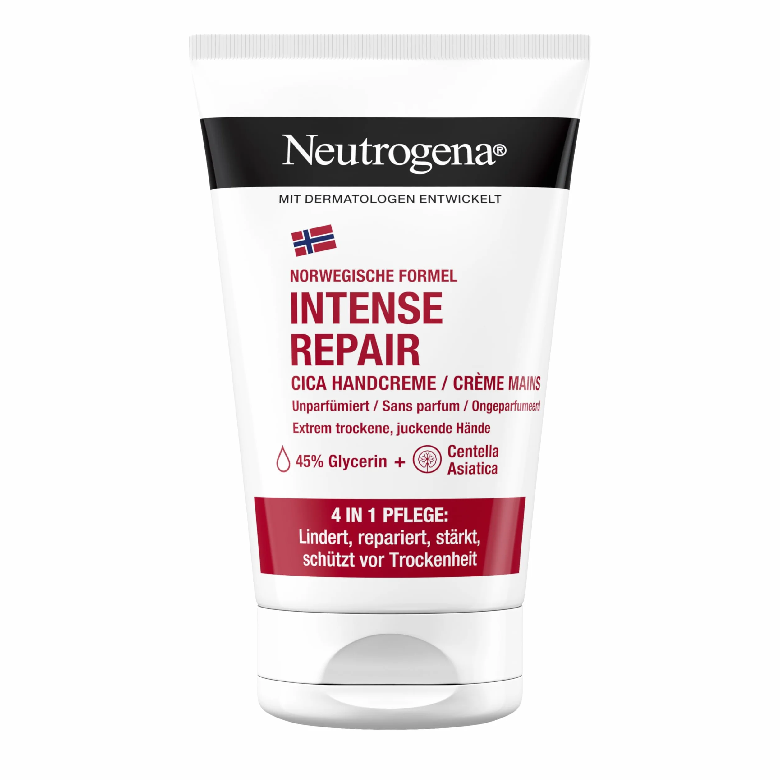 Neutrogena Intense Repair CICA krem nawilżający do rąk z 45% gliceryną + Centella Asiatica do bardzo suchych, swędzących dłoni