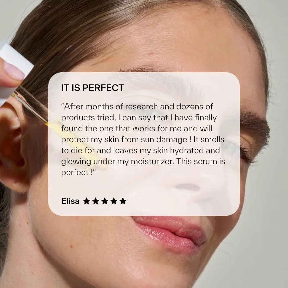 DAY+ | UV DROPS SPF 50 | Serum do twarzy o wysokiej ochronie przeciwsłonecznej | Chroni przed UVA/UVB, zwalcza zmarszczki i starzenie się skóry, nawilżenie | Karanja, pestki winogron | Butelka 30 ml