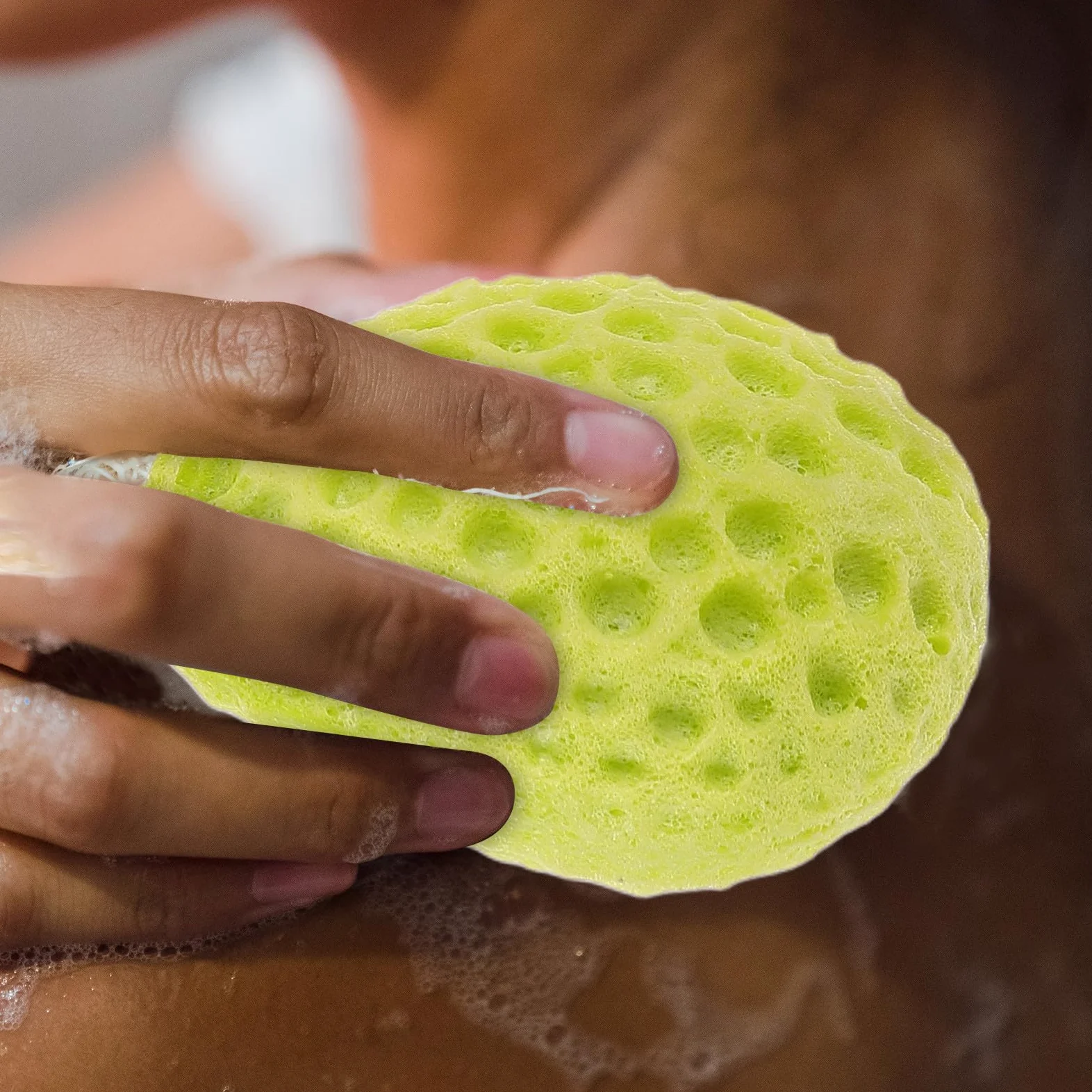 minkissy 36 Szt. Szt Wielokrotnego Użytku Gąbek Do Kąpieli z Miodową Strukturą Miodu Peelingujący Myjka Do Ciała z Zawieszką Gąbkowy Scrubber dla Skóry Gładkiej i Odświeżonej