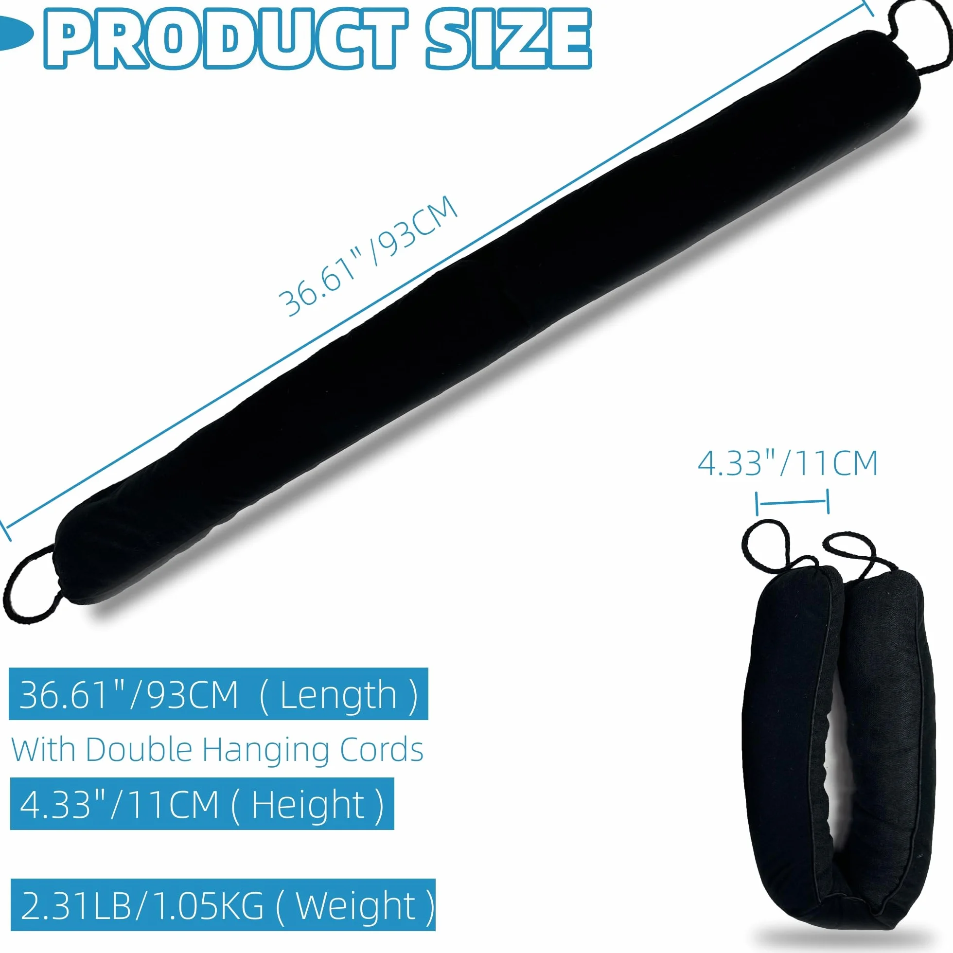 Zatykacz przeciw przeciągom pod drzwiami o długości 91,44 cm x 10,16 cm, obciążony blok hałasu pod drzwiami, ciężki blok przeciągów pod drzwiami, uszczelka dolna drzwiowa, blok hałasu i powietrza