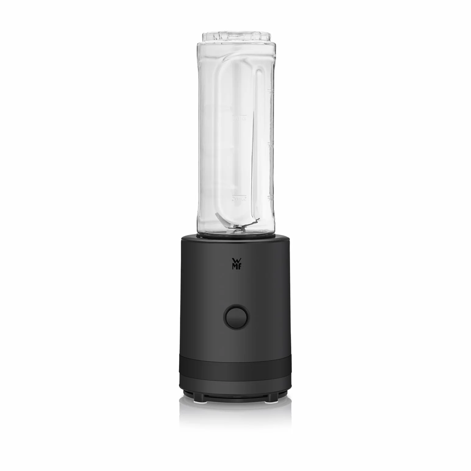 WMF Küchenminis Smoothie-to-go, mikser stojący 300 W, stal nierdzewna, czarny, 0,6 l