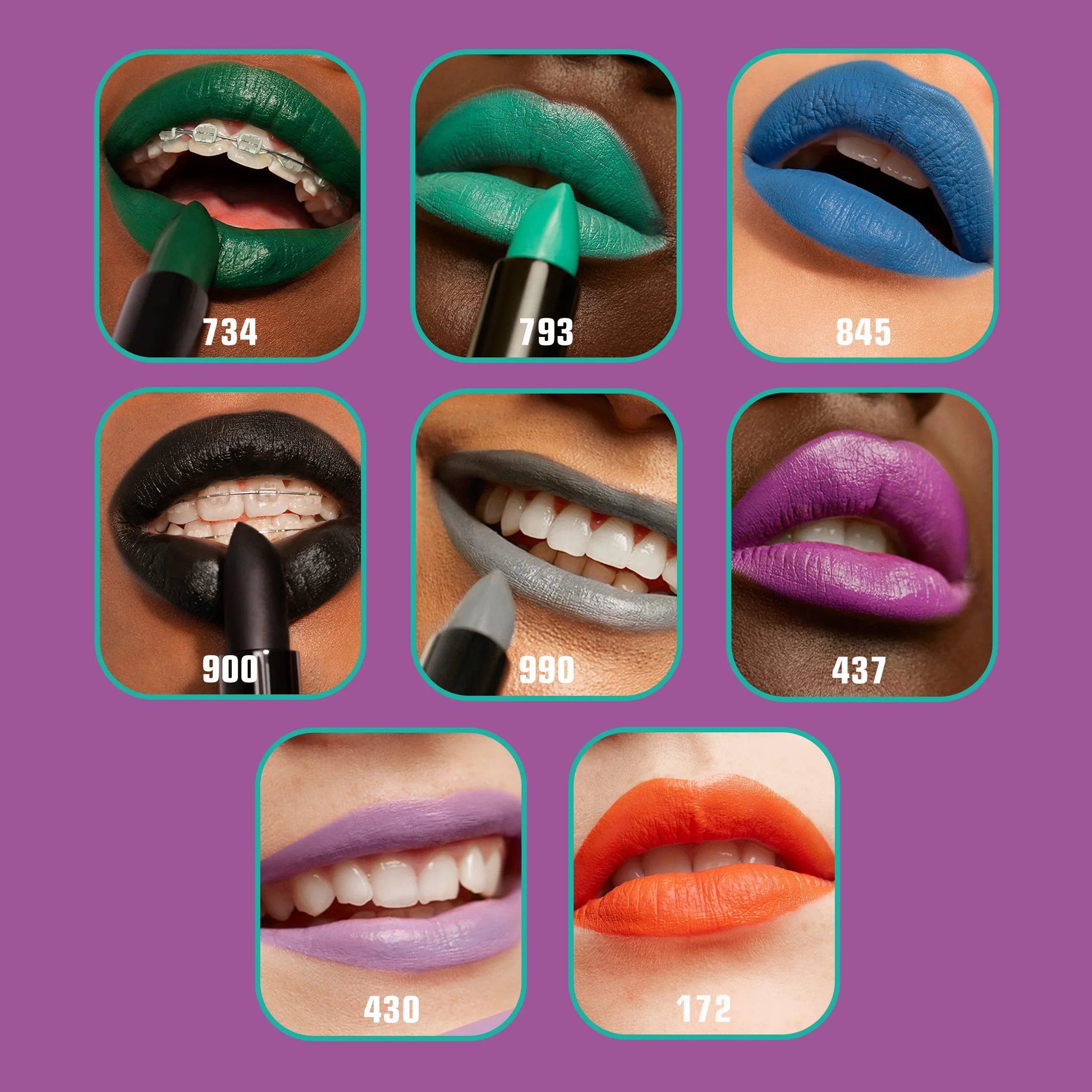 3INA MAKEUP - The Lipstick 734 - Głęboka zimowa zieleń pomadka z witaminą E i masło Shea -wysokie krycie z wygodną teksturą - magnetyczną nasadką - Wysoko krycie - Vegan - Cruelty Free