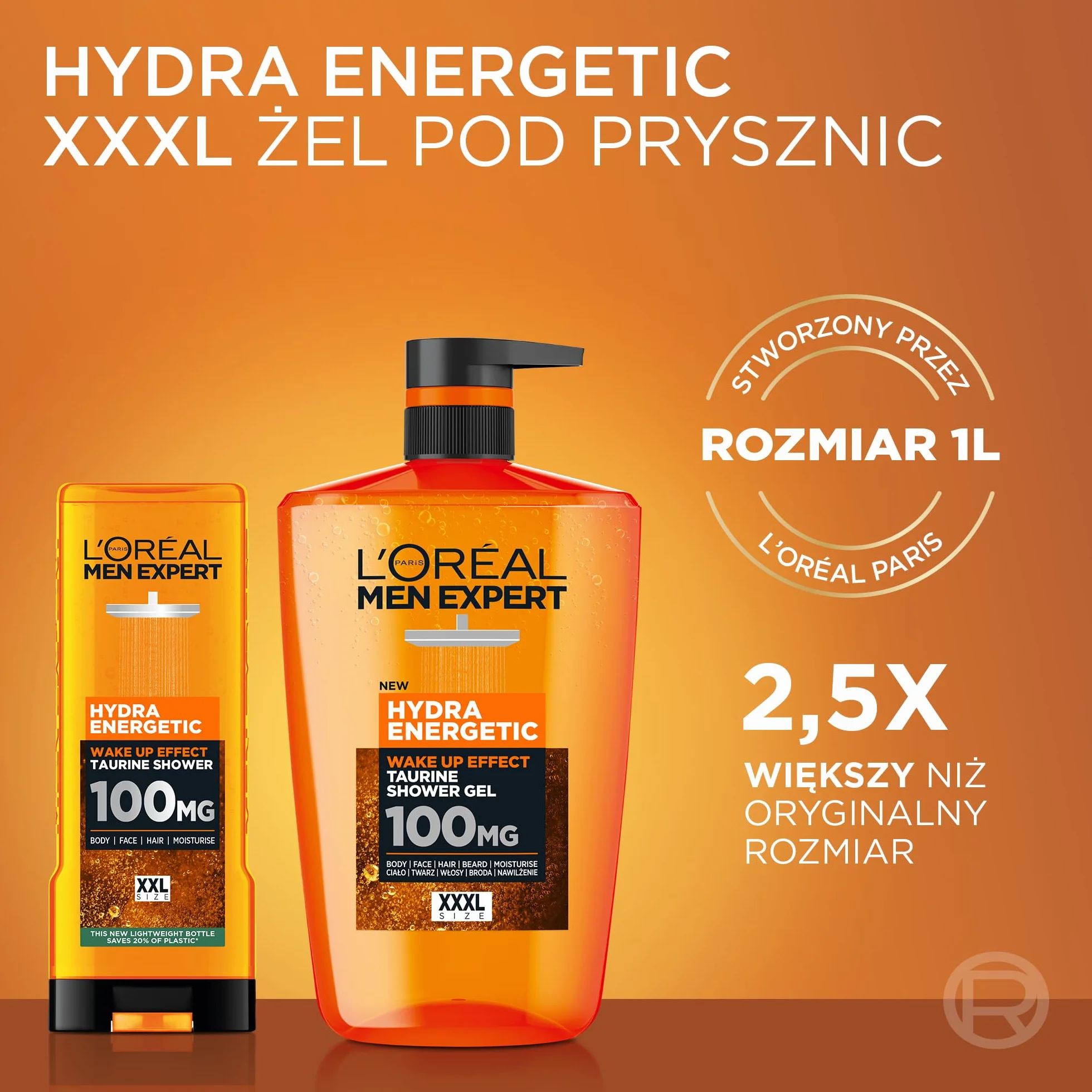 L'Oréal Paris Men Expert Hydra Energetic Żel do mycia ciała 1L