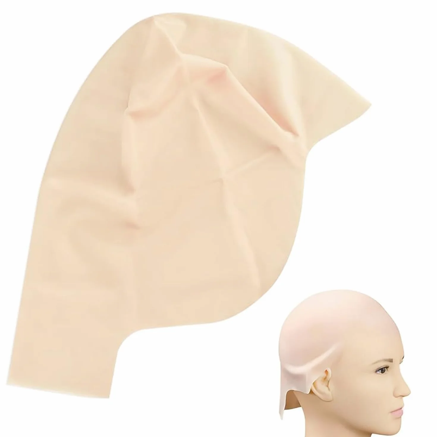 Dorosła Lateksowa Czapka Lateksowa Czapka Lateksowa Do Peruki, Lateksowa Czapka Czapka Z Głową Peruki, Akcesoria Cosplay, Karnawał Makijaż, Akcesoria do kostiumów
