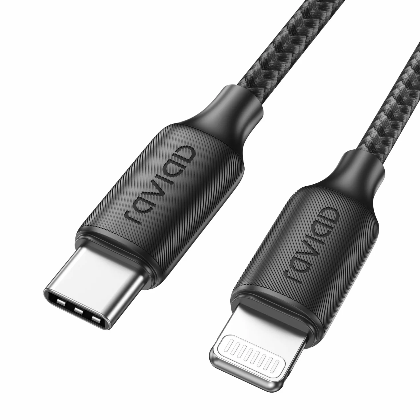 RAVIAD kabel USB C na Lightning [certyfikat MFi] nylonowy kabel USB typu C, szybkie ładowanie, do iPhone 14/13/Pro/Max/11 Pro/11 Max/11/SE 2020/XR/XS/X/8/8 Plus