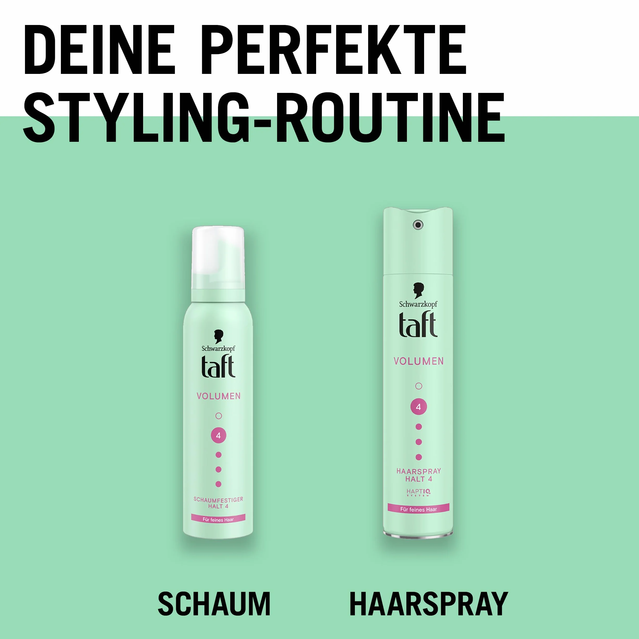 Schwarzkopf Taft Foam Volume (150 ml), stopień trwałości 4, pianka do włosów cienkich, pianka do włosów o dużej objętości, zapobiega uszkodzeniom suszarki bez klejenia, wegańska formuła