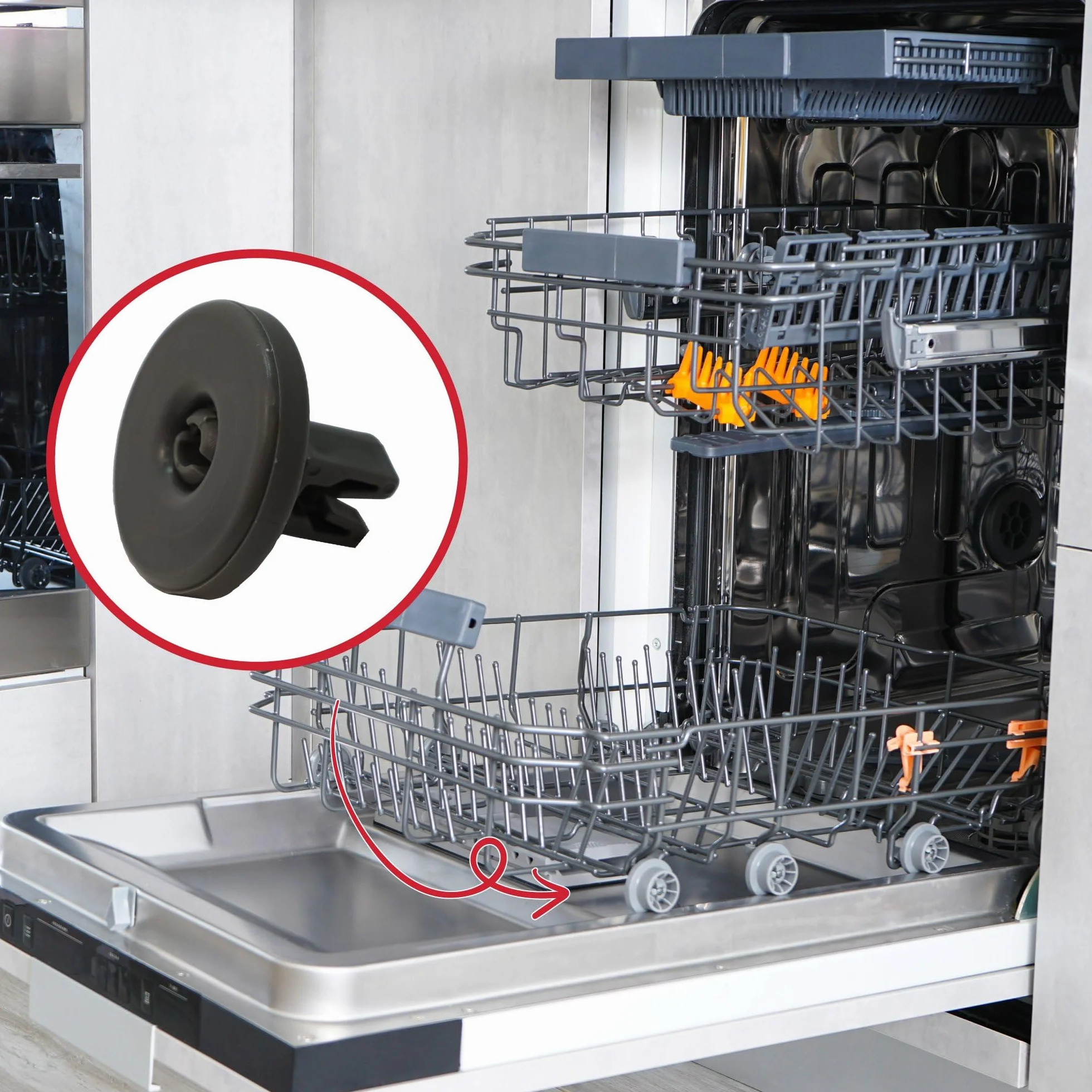 Zestaw 8 kółek do koszyka AEG ELECTROLUX