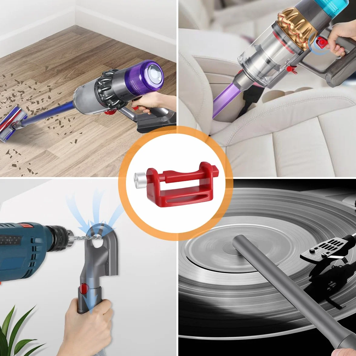 AIEVE uchwyt przełącznika do uchwytu, przełącznik, przycisk startowy, akcesoria kompatybilne z odkurzaczem Dyson V15 V11 V10, nie nadaje się do V11 Outsize (należy zamocować przycisk podczas odkurzania)