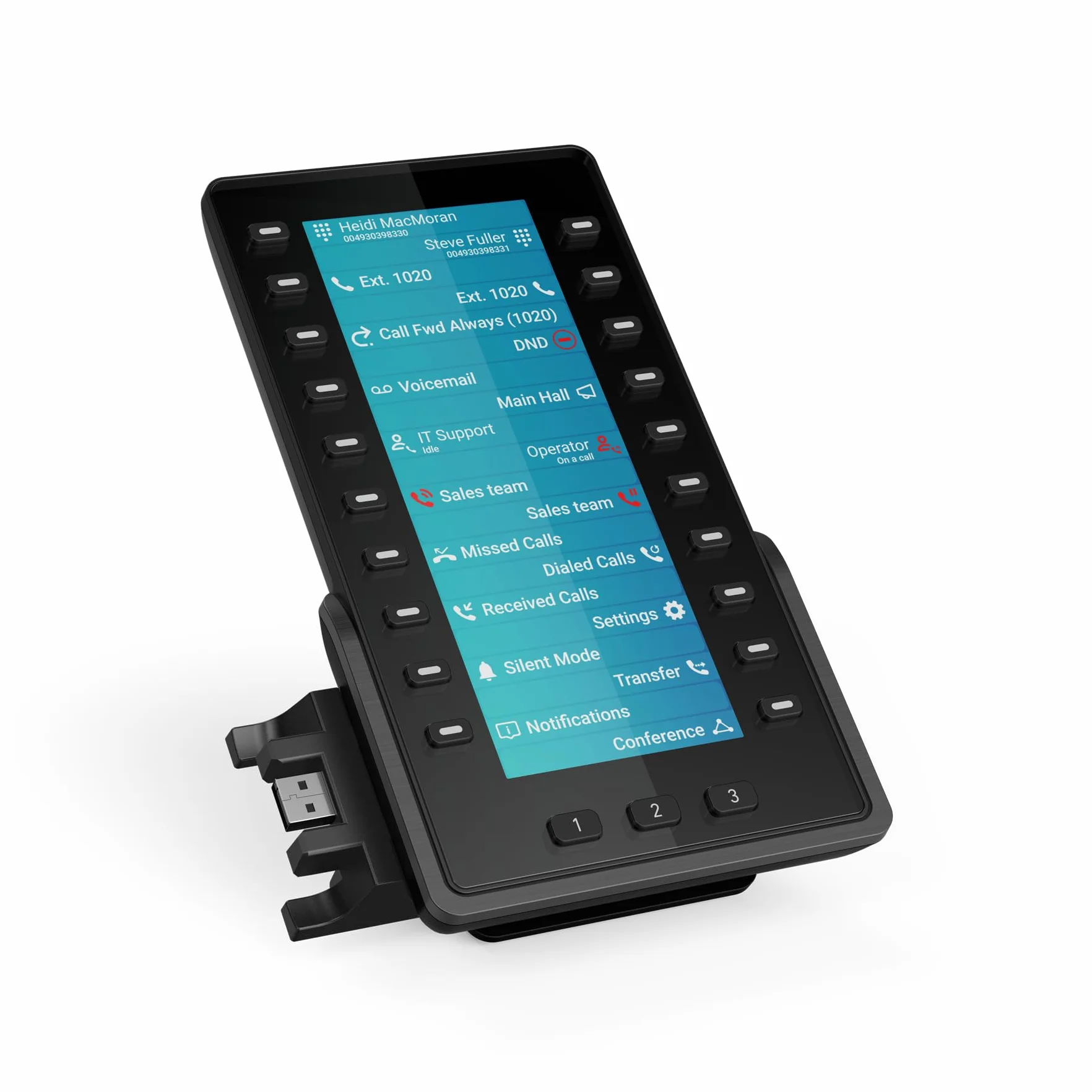 Snom D8C moduł rozszerzający do telefonów stacjonarnych D8xx - kolorowy wyświetlacz TFT 6,8 z 60 programowalnymi przyciskami - USB Plug-and-Play do bezprzewodowego zarządzania telefonami w biurze
