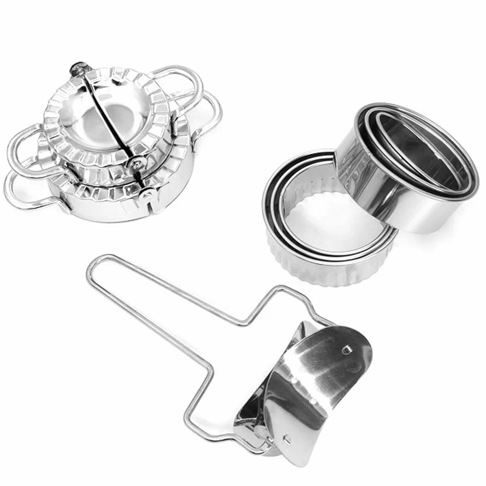 Dough Presser Maker Moulds Kit urządzenie do wyciskania kostek DIY Gadget Tool stal nierdzewna 304 do użytku domowego