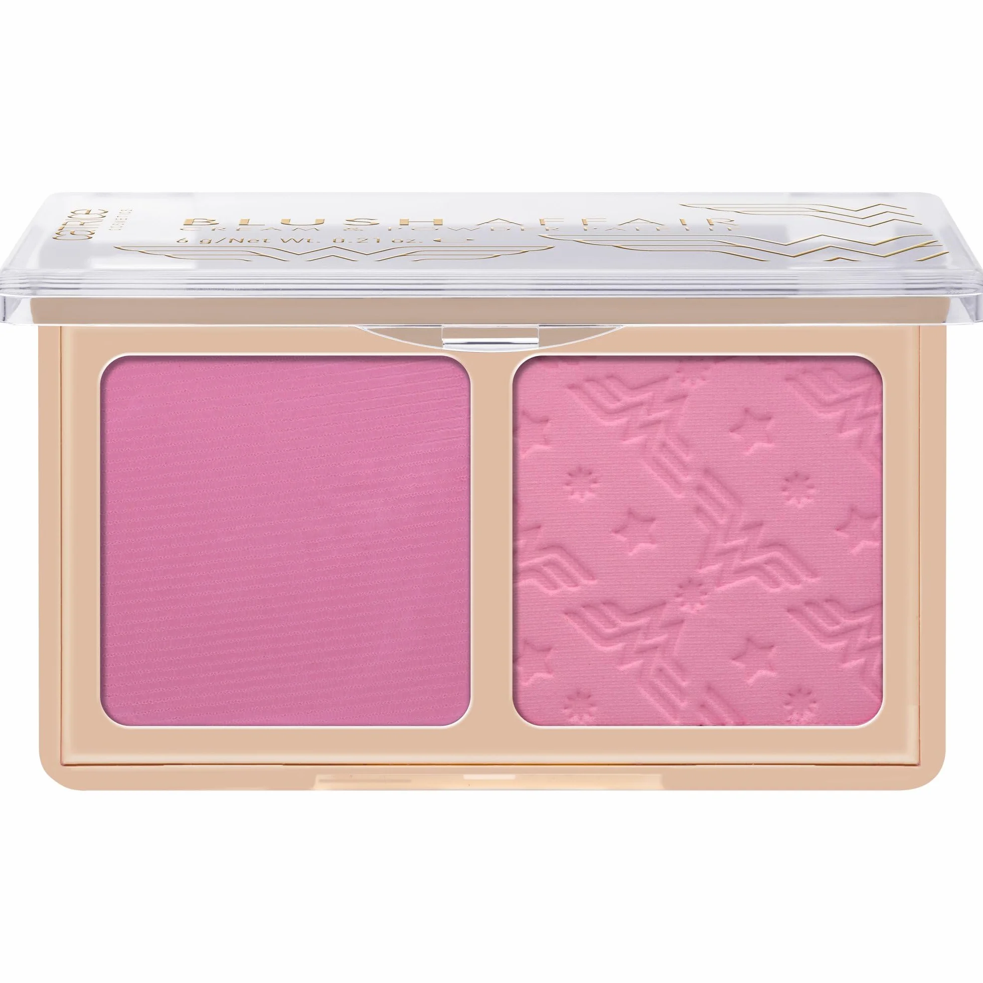 Catrice Paleta Róży do Twarzy Blush Affair Cream & Powder Palette Wonder Woman, Natychmiastowy Wynik, Mieniący się, Intensywny Kolor (6G)