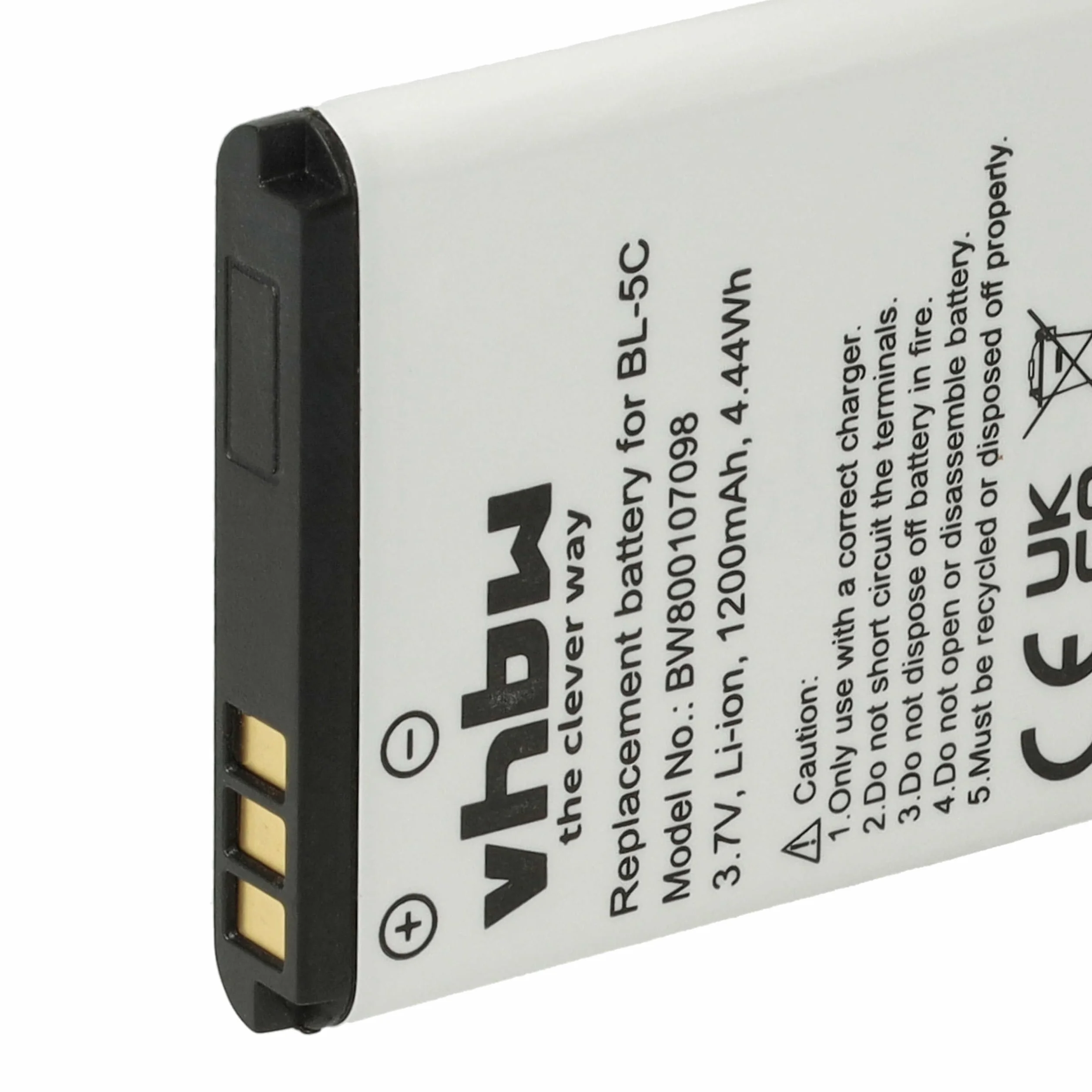 vhbw Bateria kompatybilna z urządzeniem nawigacyjnym Becker Mamba, Mamba.4 CE LMU EU - zamiennik do C533457105T, 300D006018F (1200mAh, 3,7V, litowo-jonowa)