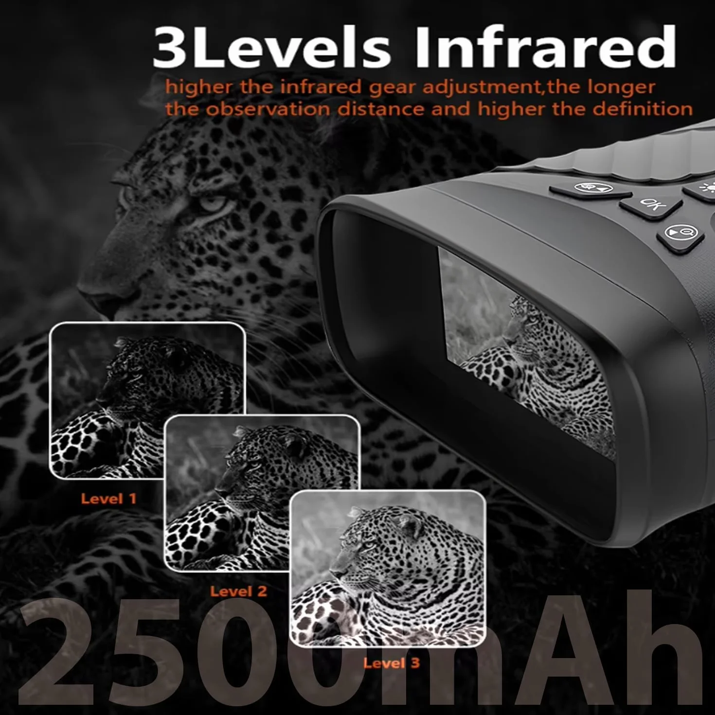 Technaxx noktowizor TX-257 – rozdzielczość wideo Full HD 1080p, rozdzielczość zdjęć 40 MP, powiększenie optyczne 4x, zoom cyfrowy 8x i IR LED – lornetka noktowizyjna na polowanie, wędrówki