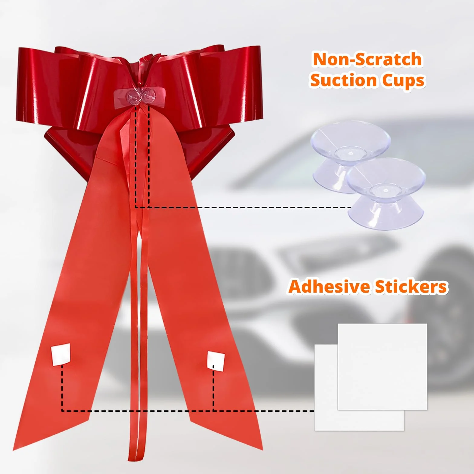 Kokarda samochodowa odporna na warunki atmosferyczne ogromna duża Car Ribbon Bow