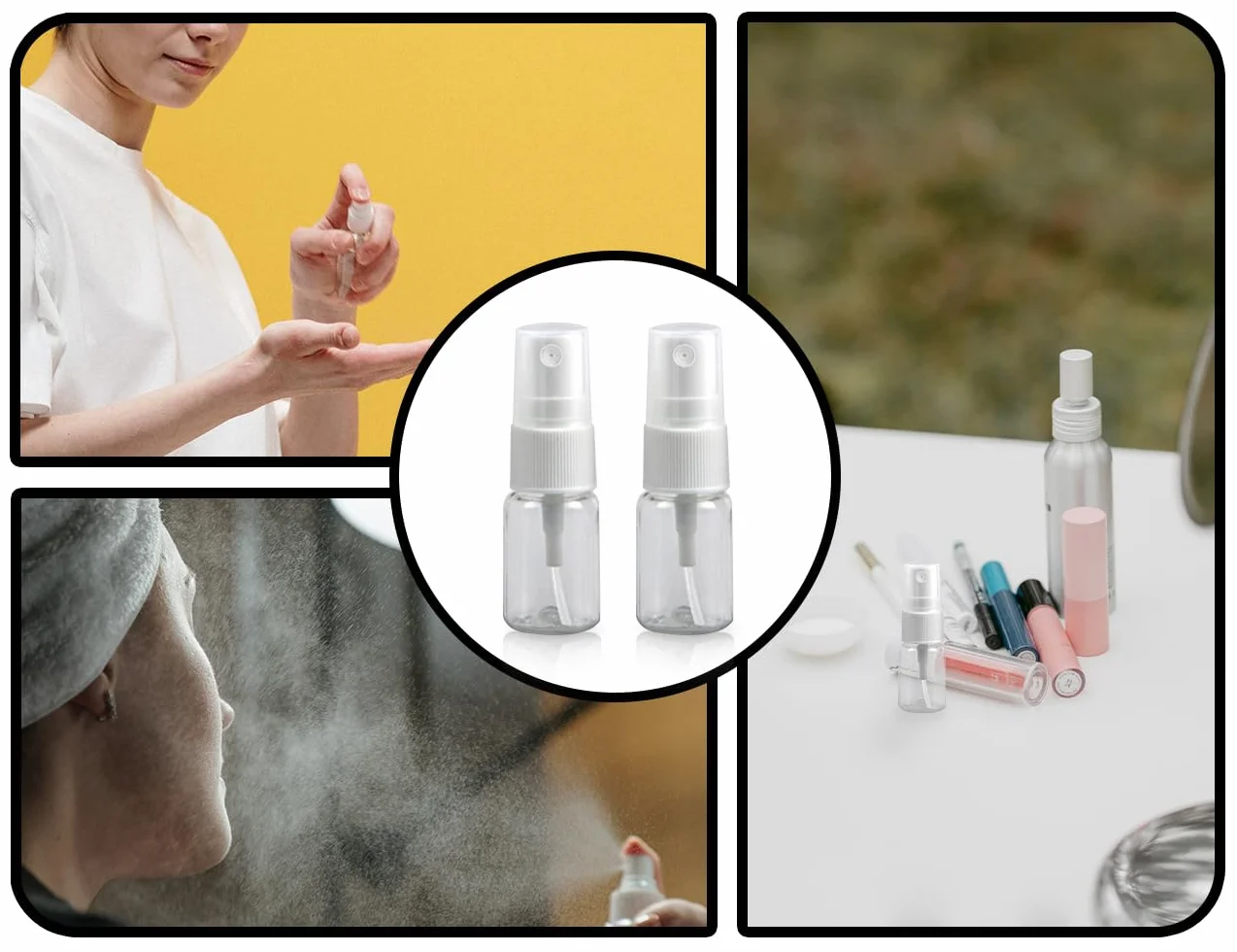 ZoeTekway 8 sztuk 10 ml butelka do rozpylania kosmetyków przenośny rozpylacz kosmetyczny, miniaturowe butelki zapachowe