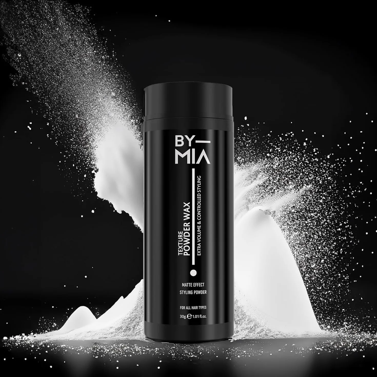 BY MIA Puder objętościowy do włosów 30 g (x1,5 większy), naturalny matowy wygląd, tekstura włosów, wosk w pudru, męski puder do włosów, stylizacja mężczyzn, puder do włosów dla kobiet