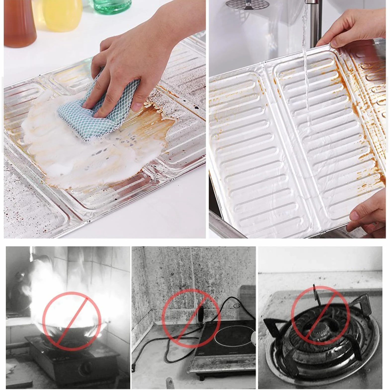 Stove Oil Baffle Foldable Grease Splatter Shield 12,8 x 33,07 cala Odporna na Wysokie Temperatury Ochrona Ściany