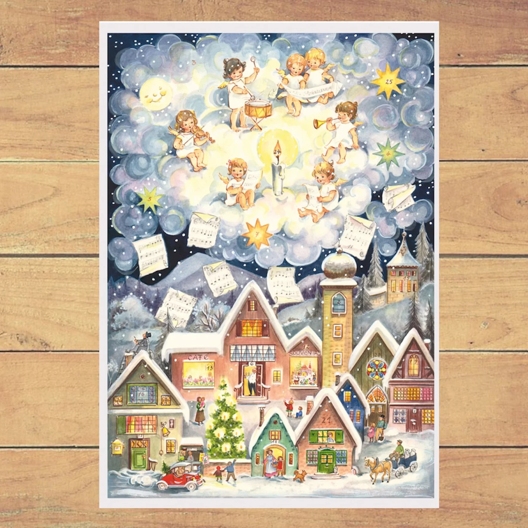 Adventskalender Nachdruck von 1952 "Engelskonzert": Papier-Adventskalender
