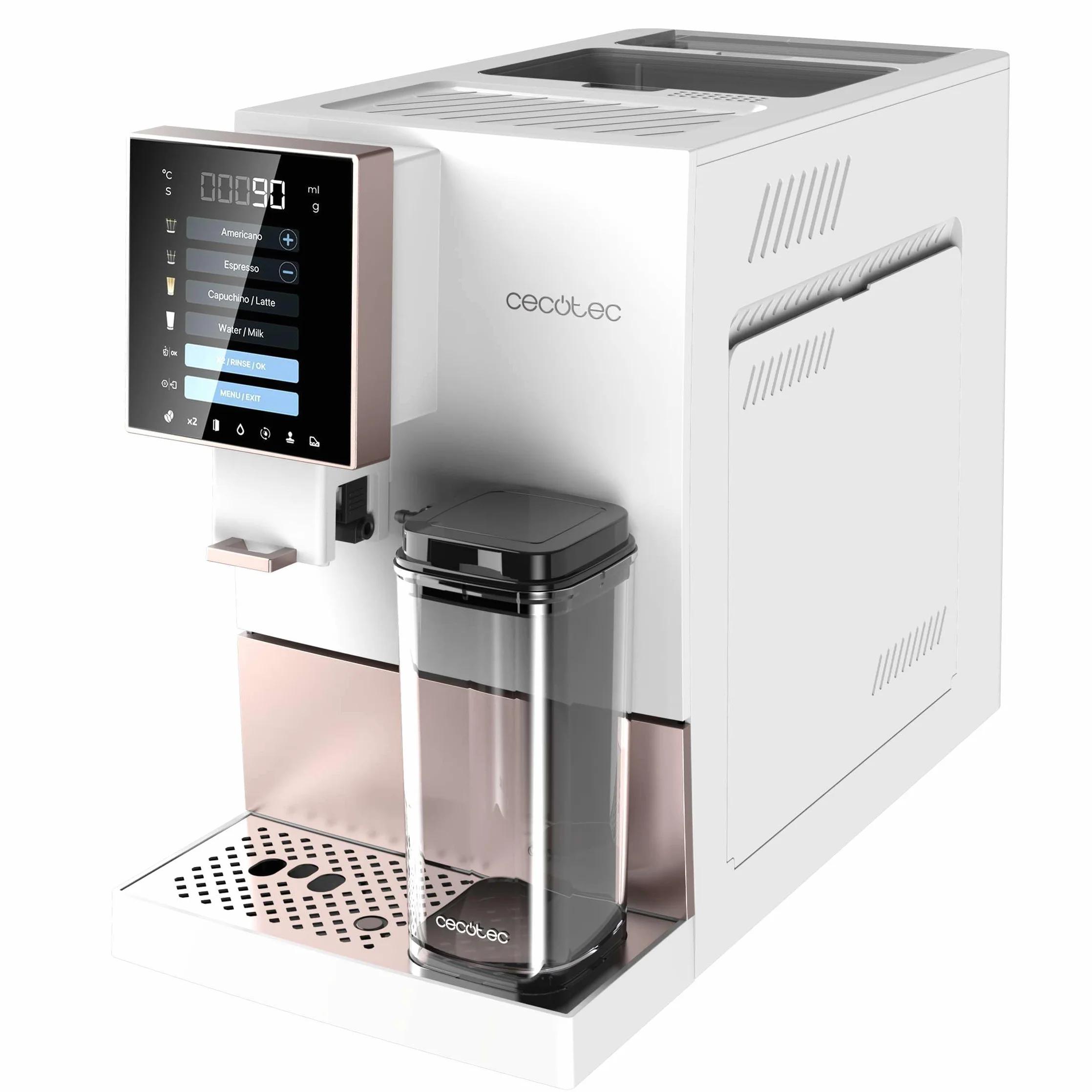 Cecotec Cremaet Compactccino White Rose superautomatyczny ekspres do kawy 1350 W 19 barów 1,1 L