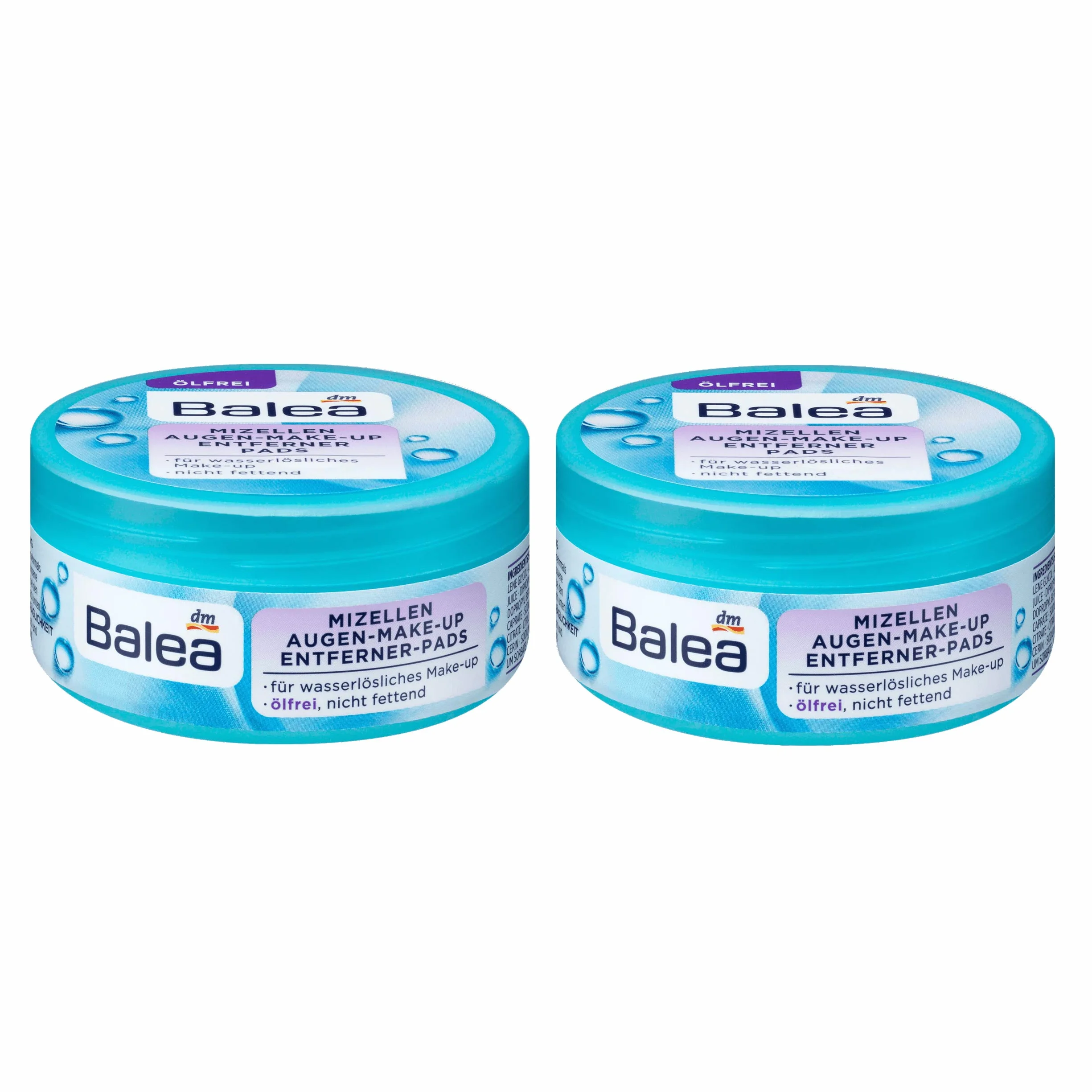 Balea Micelarne płatki do demakijażu oczu, oleiste, nietłuste, 2 sztuki, 2 x 50 sztuk