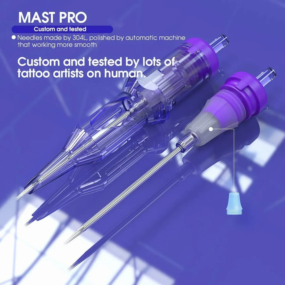 Mast Pro Tattoo Cartridge Needles 20Pieces #10 0.30 1003RL Standard Round Liner Microblading Tattoo Needle Cartridge for Tattoo Machine Pen