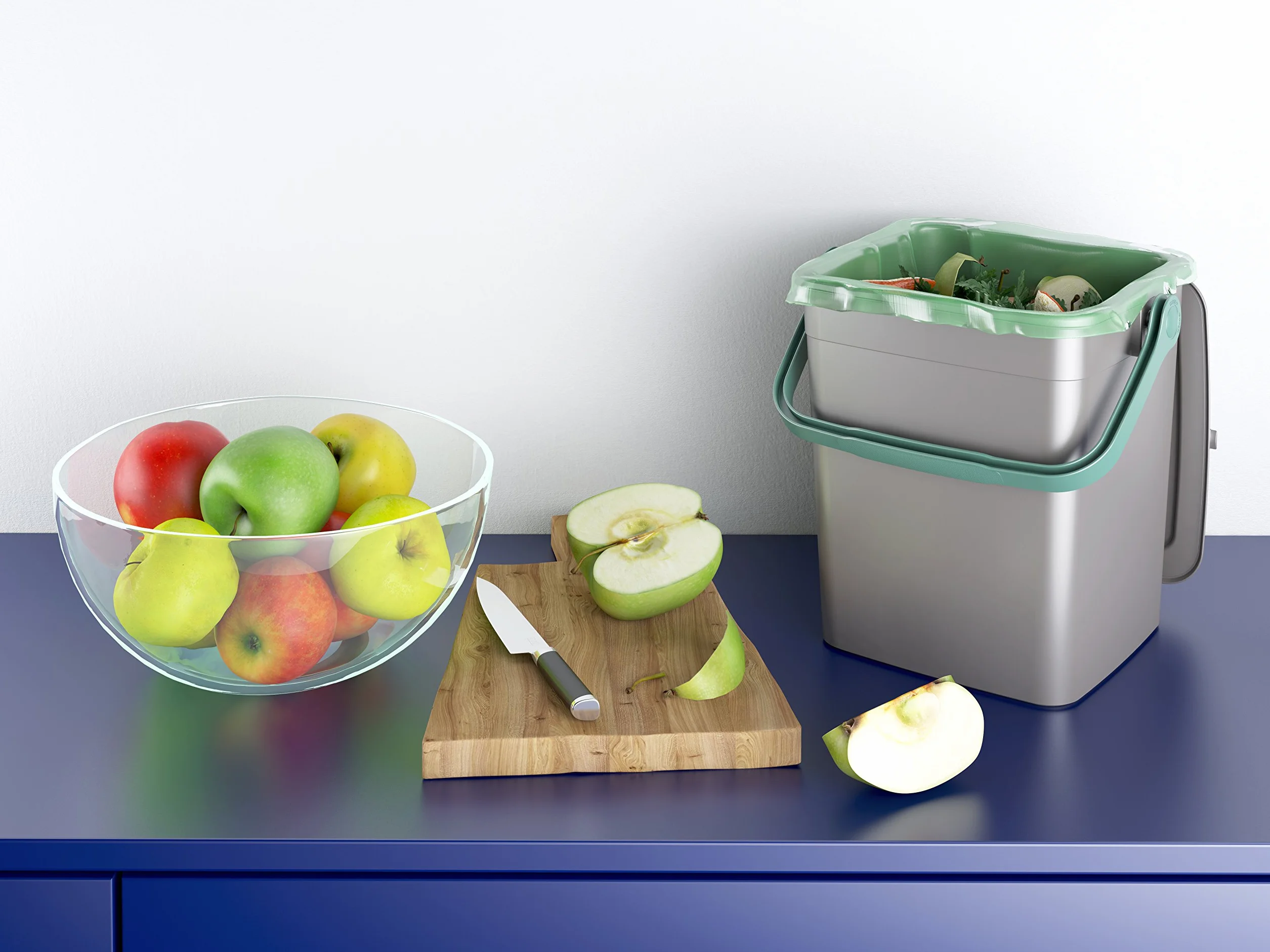 Kis Smart Container Bio 9 l Pojemnik na Kompost Szary/Zielony