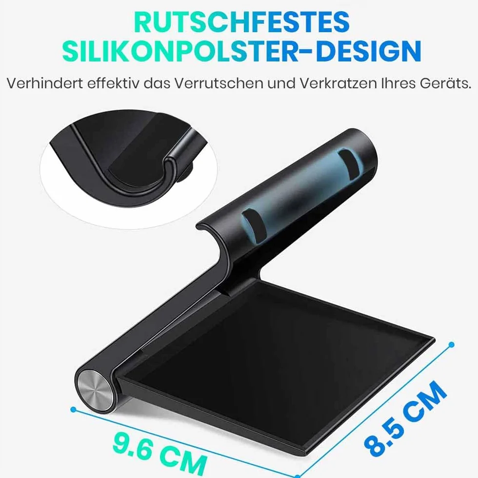 Solidny Stojak Uniwersalna Podstawka Uchwyt na Telefon Tablet Czytnik e-booków na biurko regulowany kompatybilny z telefonami iPhone 14, 13, 12 Pro,Galaxy S21 S22 i tabletami od 4 do 7,9 cala