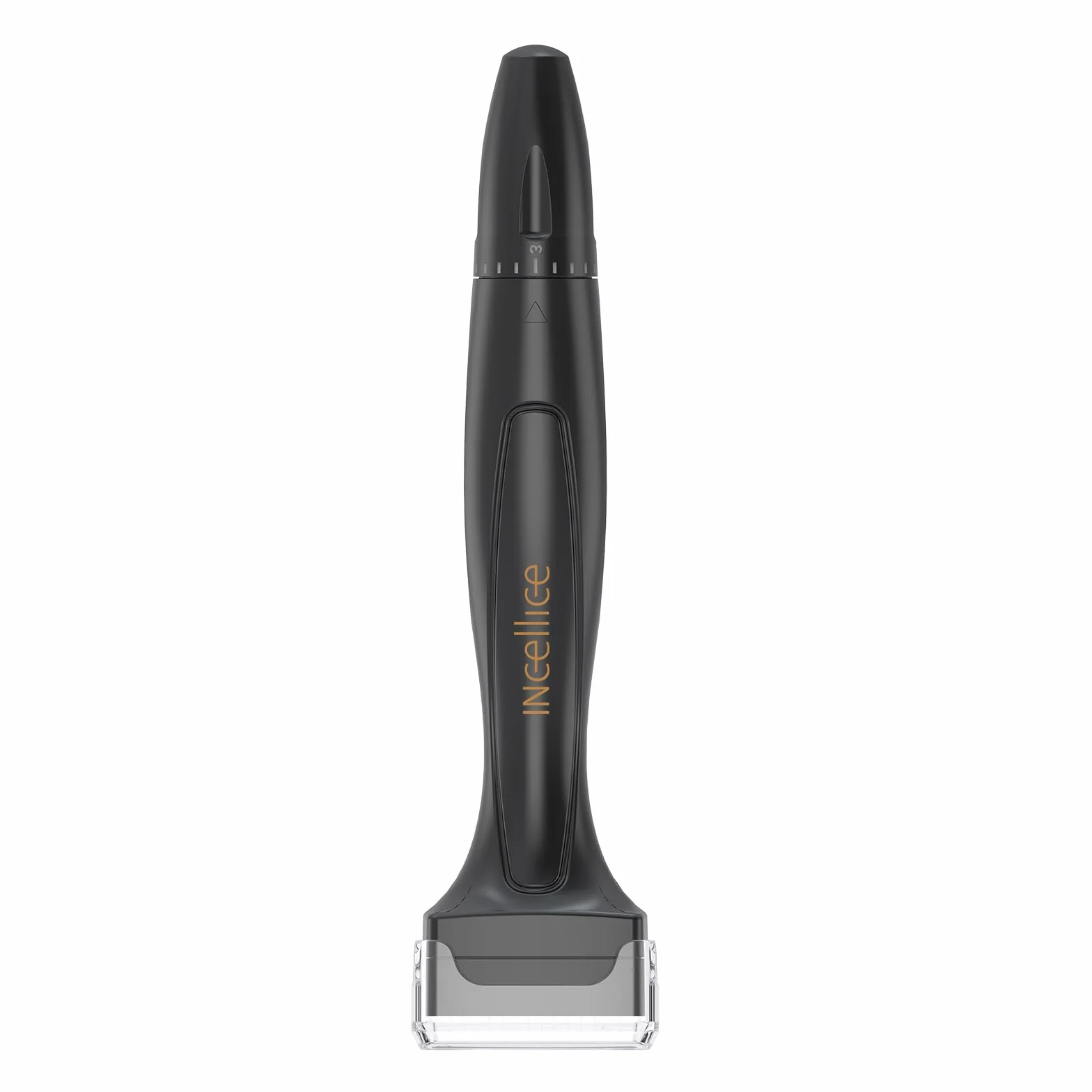 Derma Stamp, mikroneedling Dermastamp, stempel Derma ze 140 tytanowymi prawdziwymi igłami, Pro Microneedling Stamp do włosów, brody, twarzy i ciała, alternatywa dla Derma Roller i Derma Pen - czarny