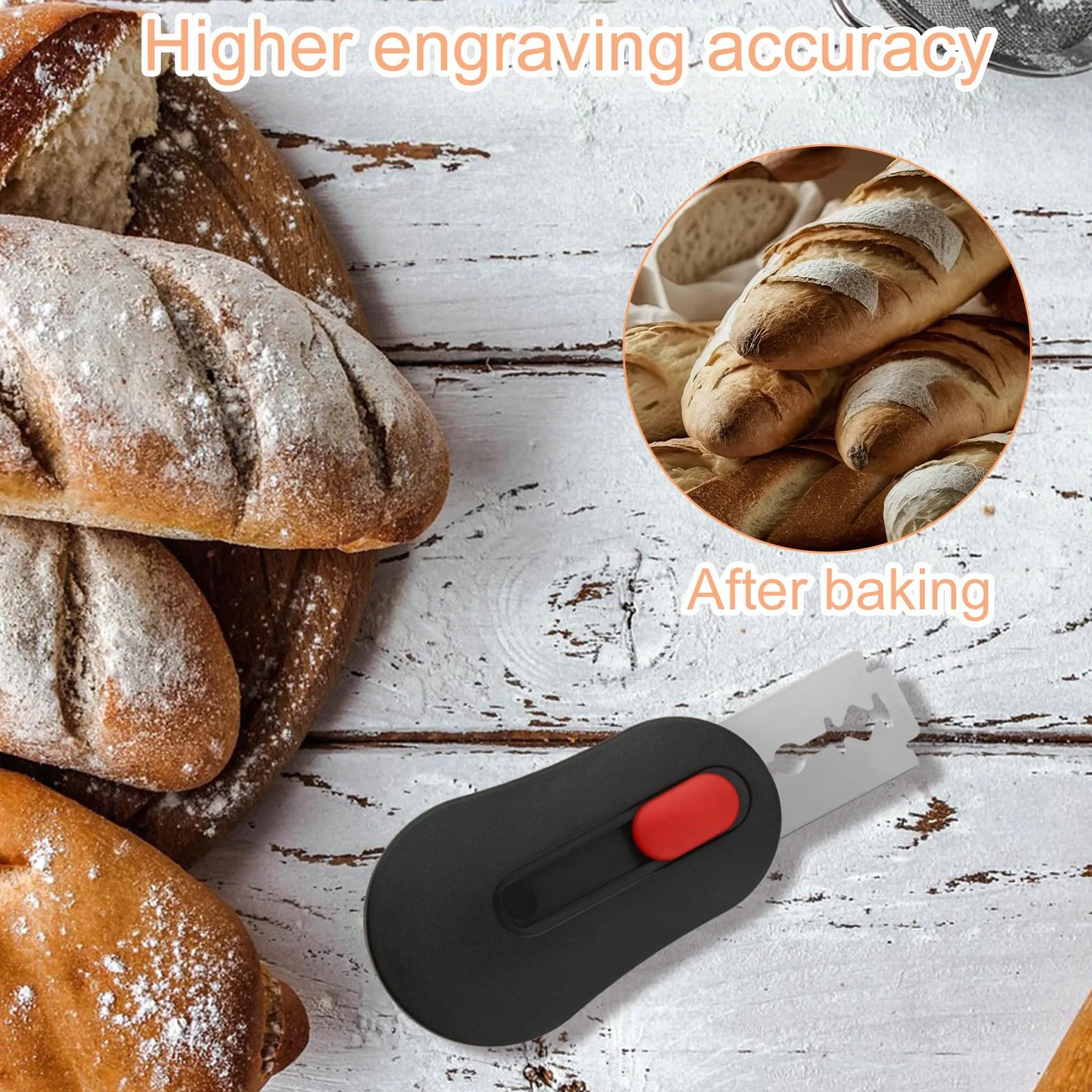 Gosknor Bread Lame Narzędzie do Nacinania Ciasta 5 Ostrzy Stal Nierdzewna Magnetyczne