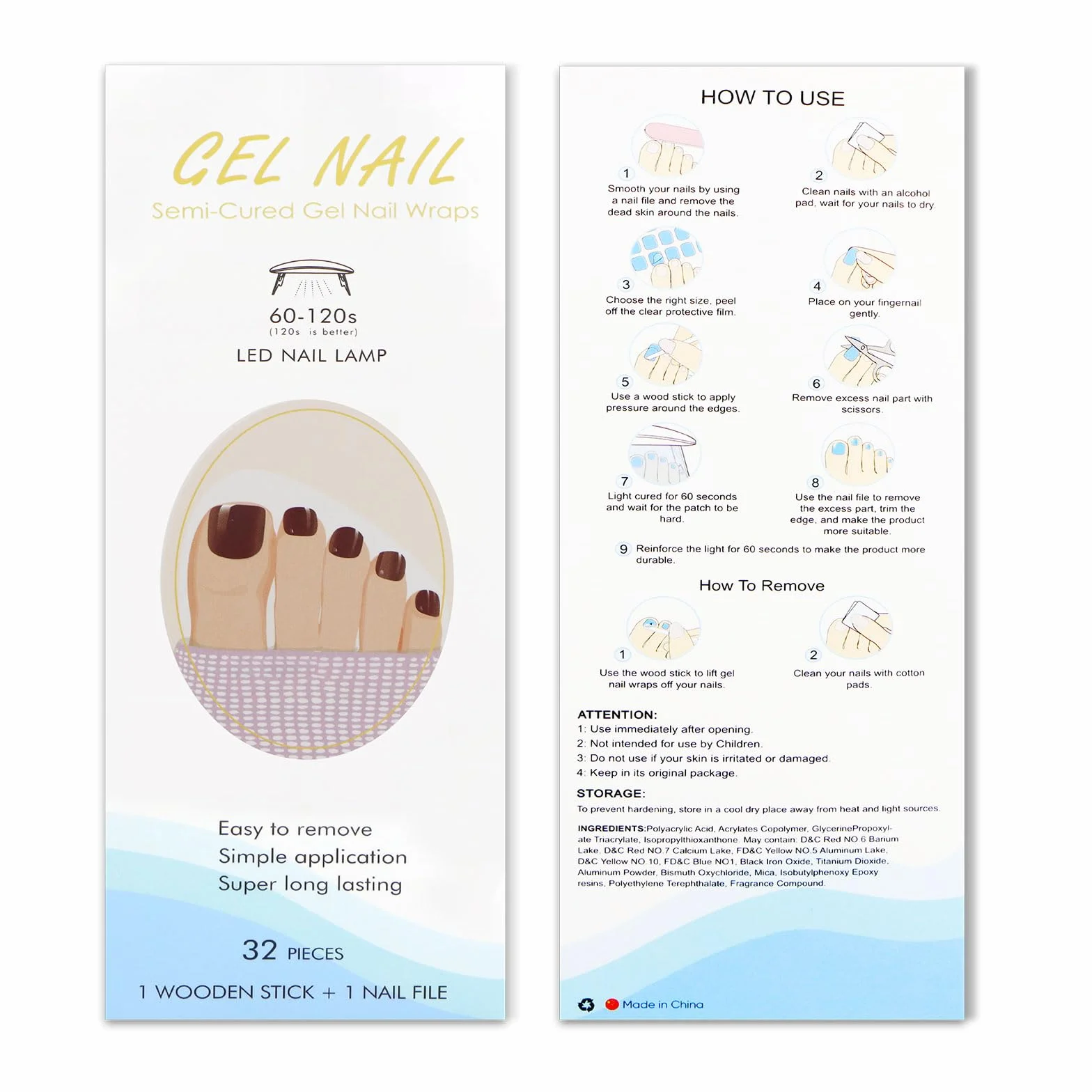 JMEOWIO Wino Czerwona folia do paznokci Żel UV Nail Art naklejka na paznokcie samoprzylepne samoprzylepne dekoracje do paznokci