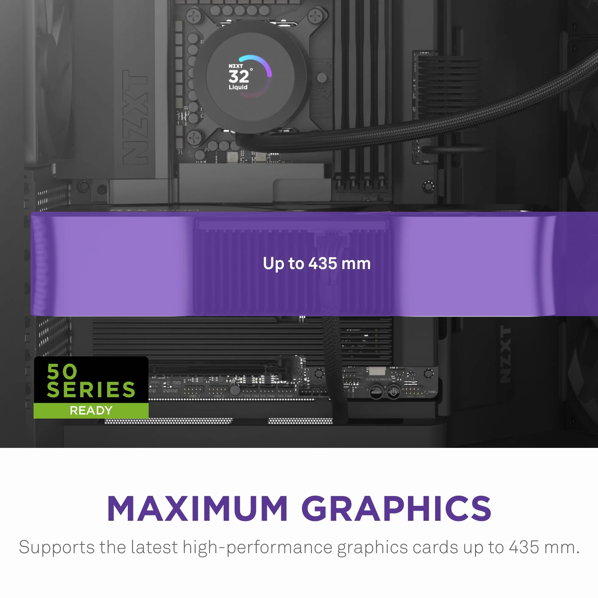 NZXT H9 Flow (2025) – Obudowa ATX mid-tower z podwójną komorą – 3 x 140 mm + 1 x 120 mm fan, chłodnica 420 mm, szkło hartowane, back-connect – Czarna