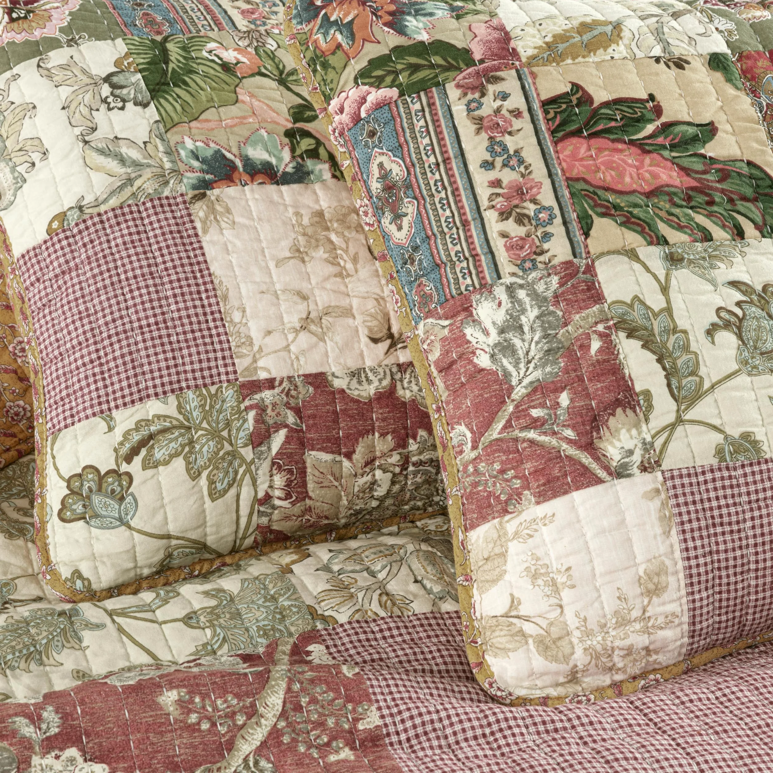 Chezmoi Collection Kołdra Patchworkowa 100% Bawełniana Queen