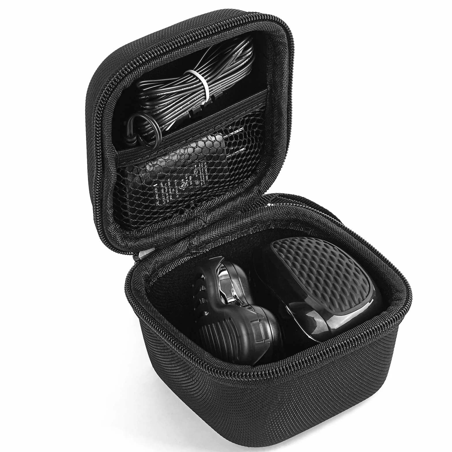 Etui Linkidea z twardej pianki EVA na golarkę do głowy, męskie Balder Boss z kieszenią z siatki, torba podróżna, kompatybilna z golarką RMton Balder Pro Head Shaver XR7120/XR7000 (czarna)