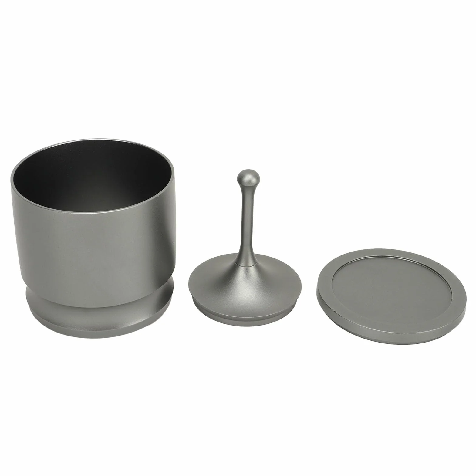 Shaker 58 Mm ze ślepym Pojemnikiem na kawę Espresso, Prasa z Pierścieniami Dozującymi kawę, Chwytak do Kawy Zapobiegający Lataniu ze Stopu Aluminium, Akcesoria do Przygotowywania