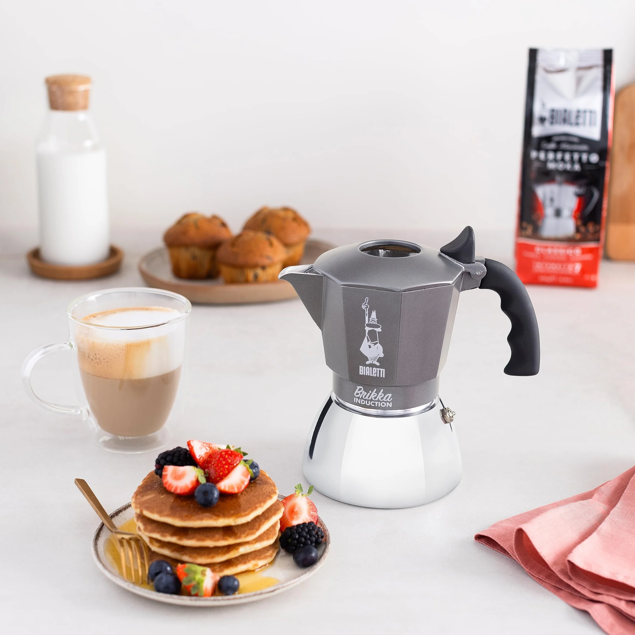 Bialetti Brikka Induction 4 filiżanki 160 ml ekspres do kawy indukcyjny podwójny aromat