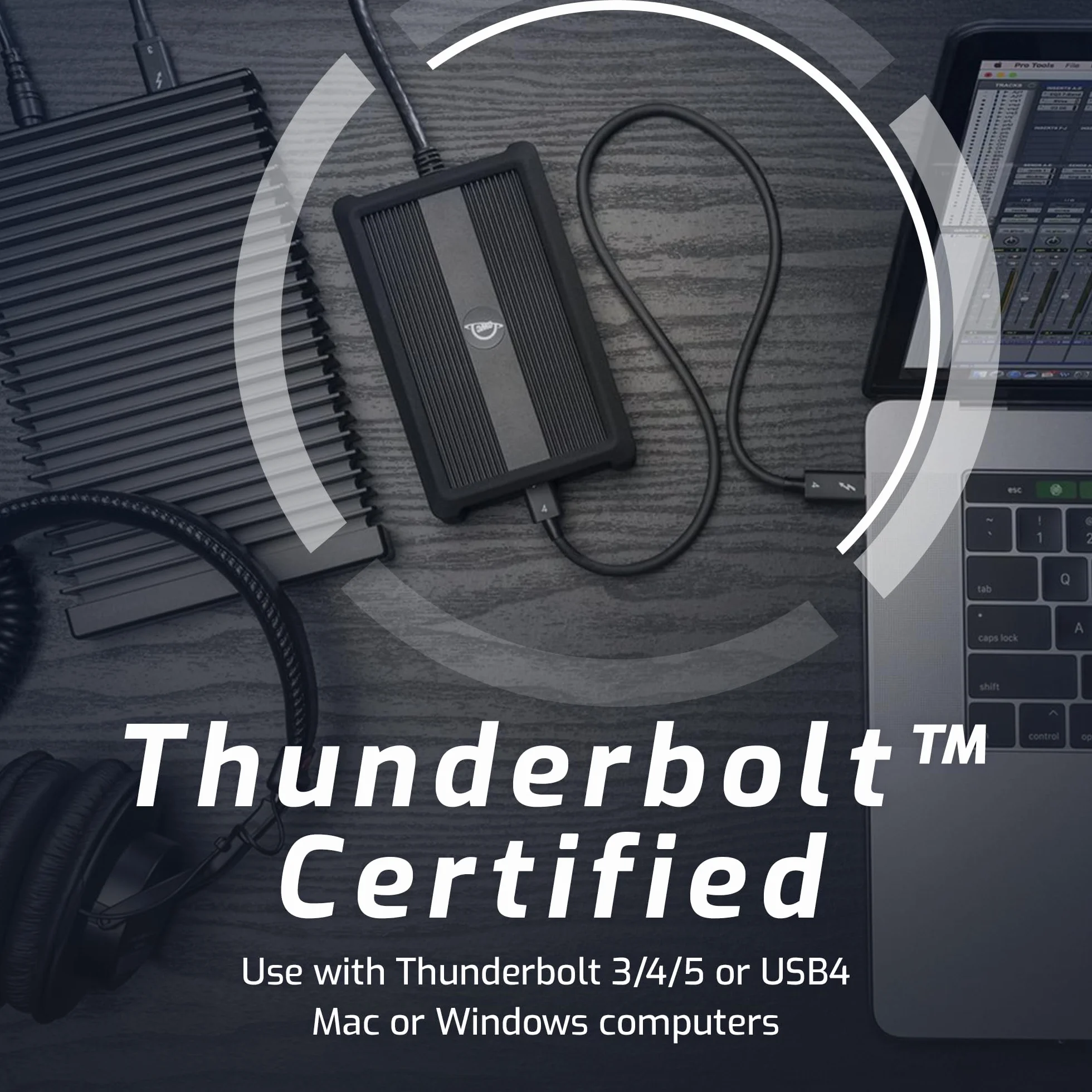 OWC Adapter Ethernet Thunderbolt 4 10G, do szybkich połączeń sieciowych, port RJ45 obsługuje 10 Gb/s, 5 Gb/s, 2,5 Gb/s, 1 Gb/s i 100 Mb/s Base-T, kompatybilny z portami hosta Thunderbolt 4