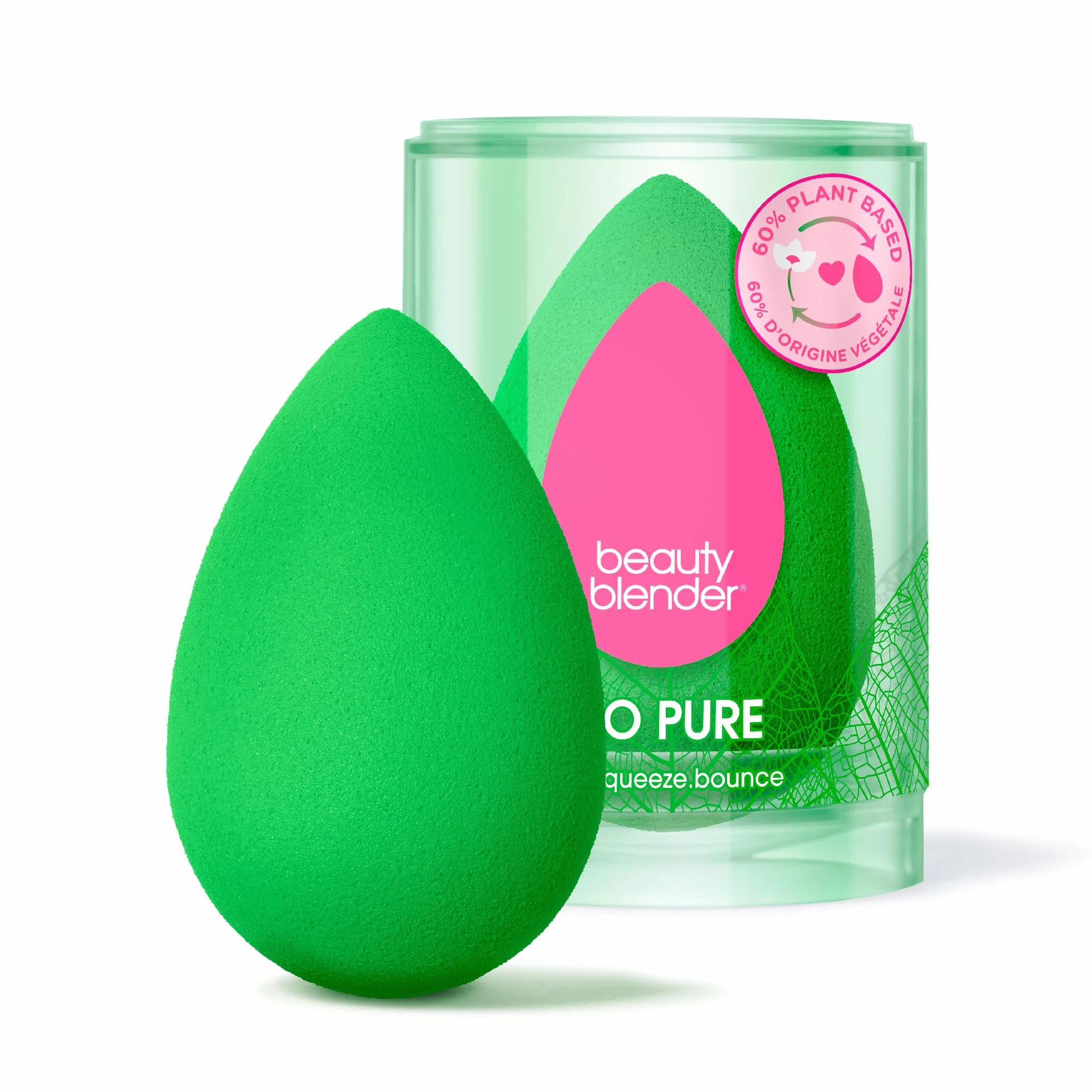 BeautyBlender Bio Pure Ei bezlateksowa gąbeczka do płynnego podkładu kremowego pudru, 1 sztuka